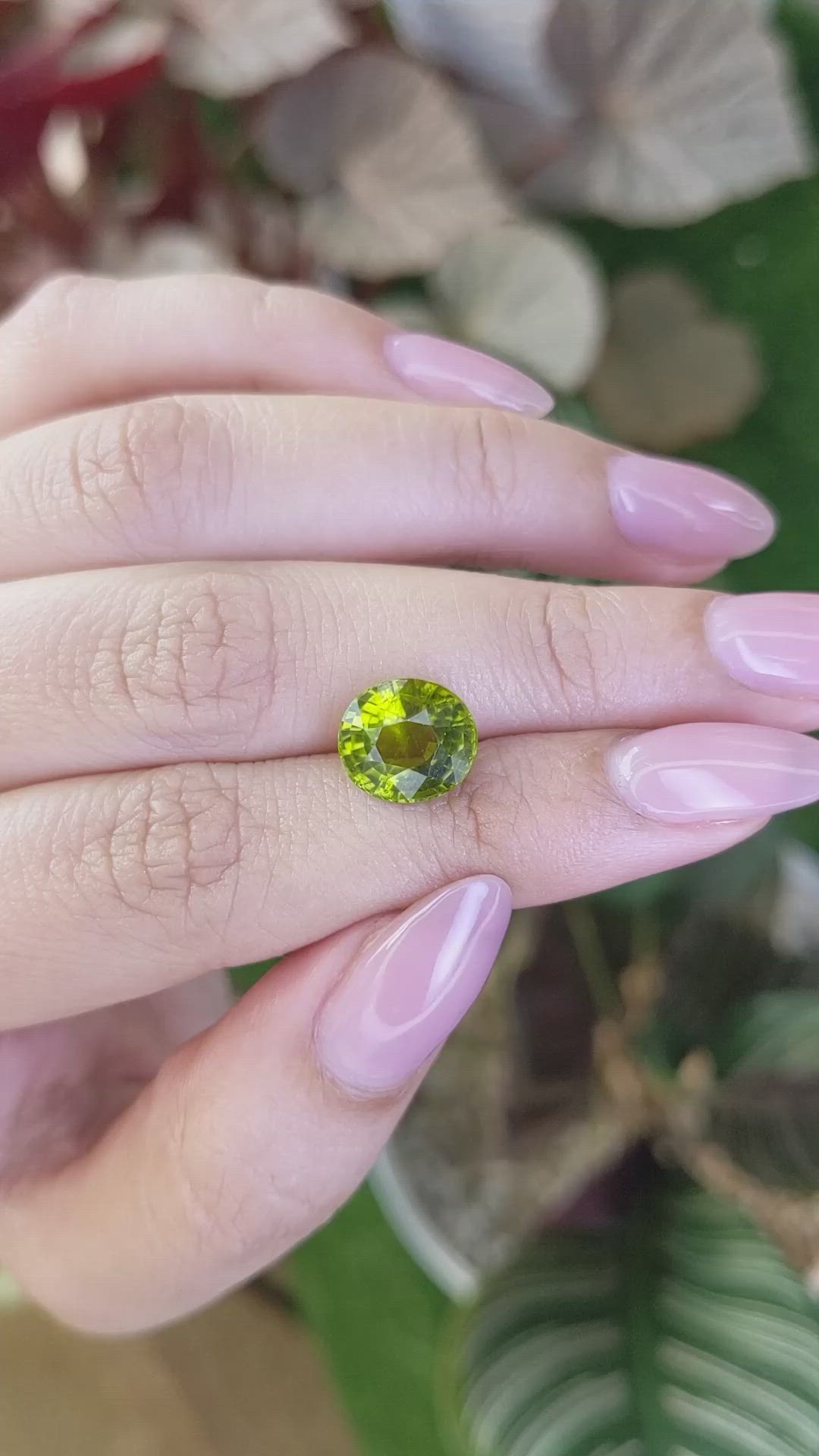4.22 Ct. Yellowish Green Peridot from Pakistan Size Video
