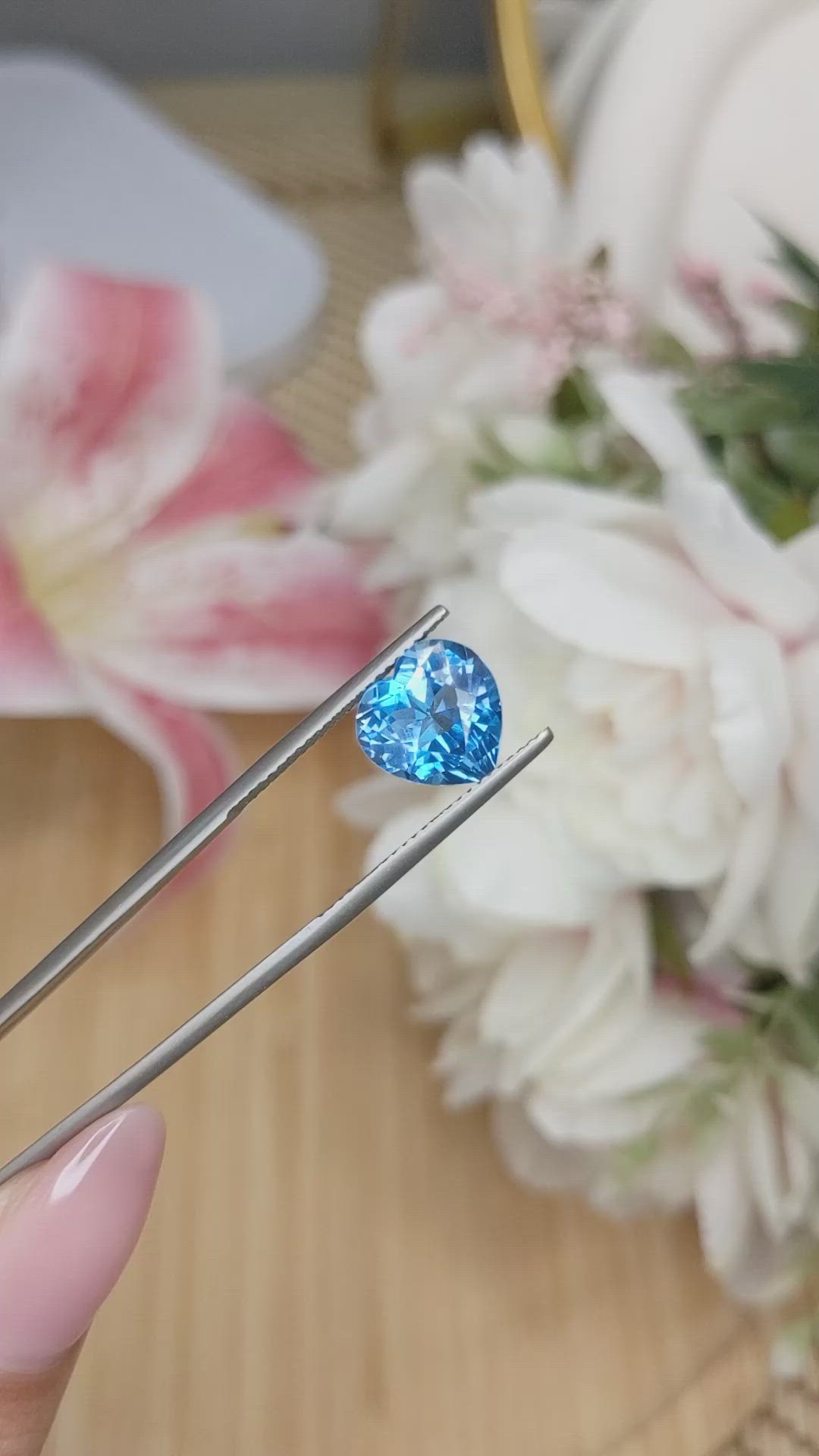 4.69 Ct. London Blue Topaz from Brazil Size Video