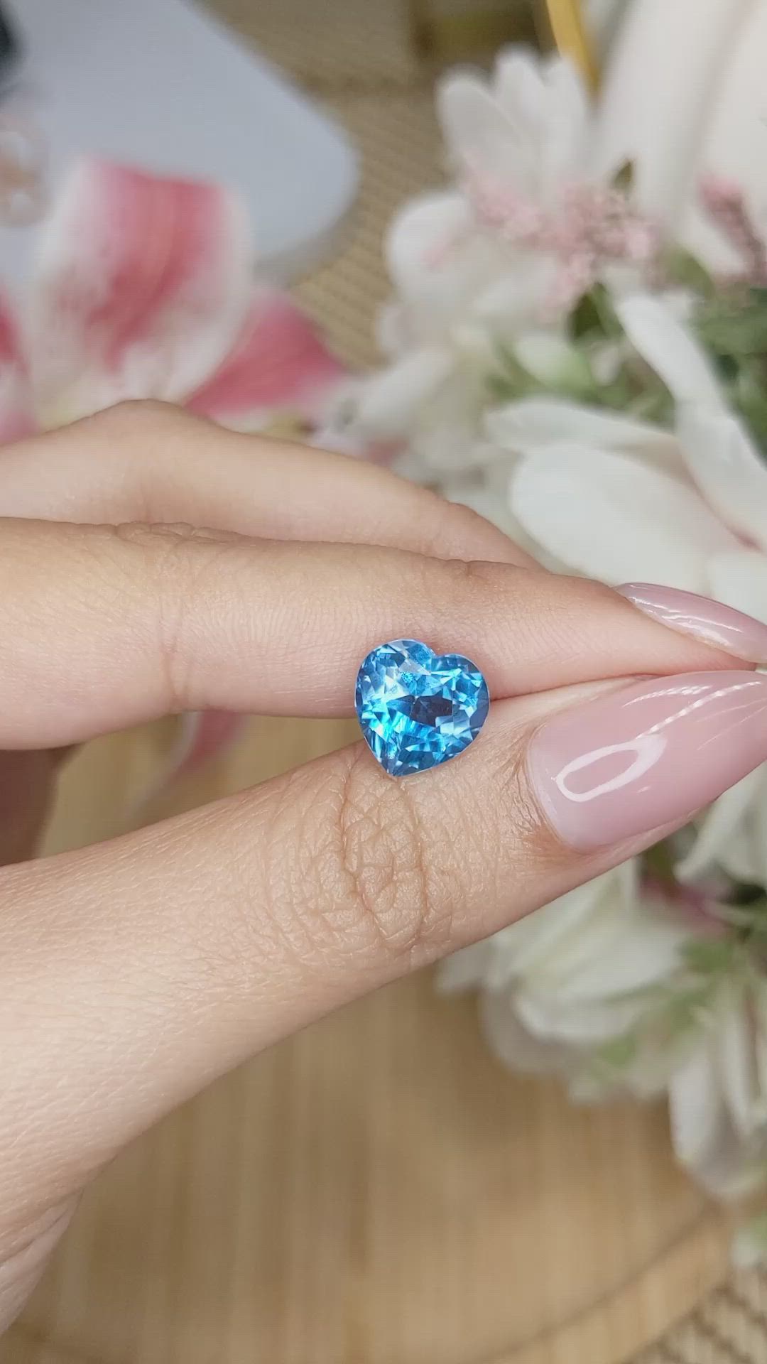 4.69 Ct. London Blue Topaz from Brazil Size Video