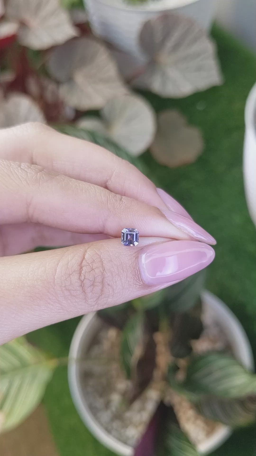 0.54 Ct. Purple Spinel from Ceylon (Sri Lanka) Size Video