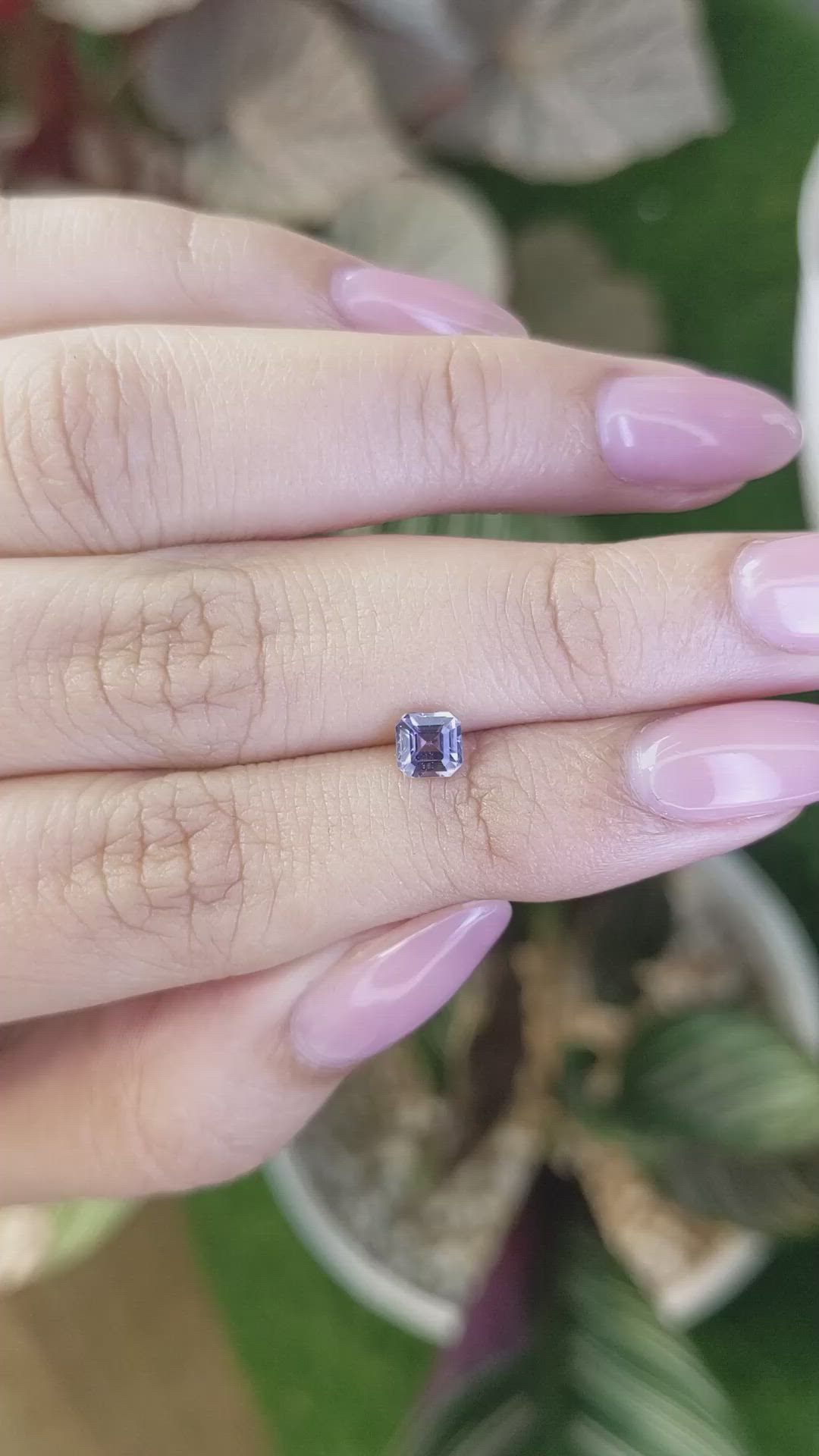 0.54 Ct. Purple Spinel from Ceylon (Sri Lanka) Size Video