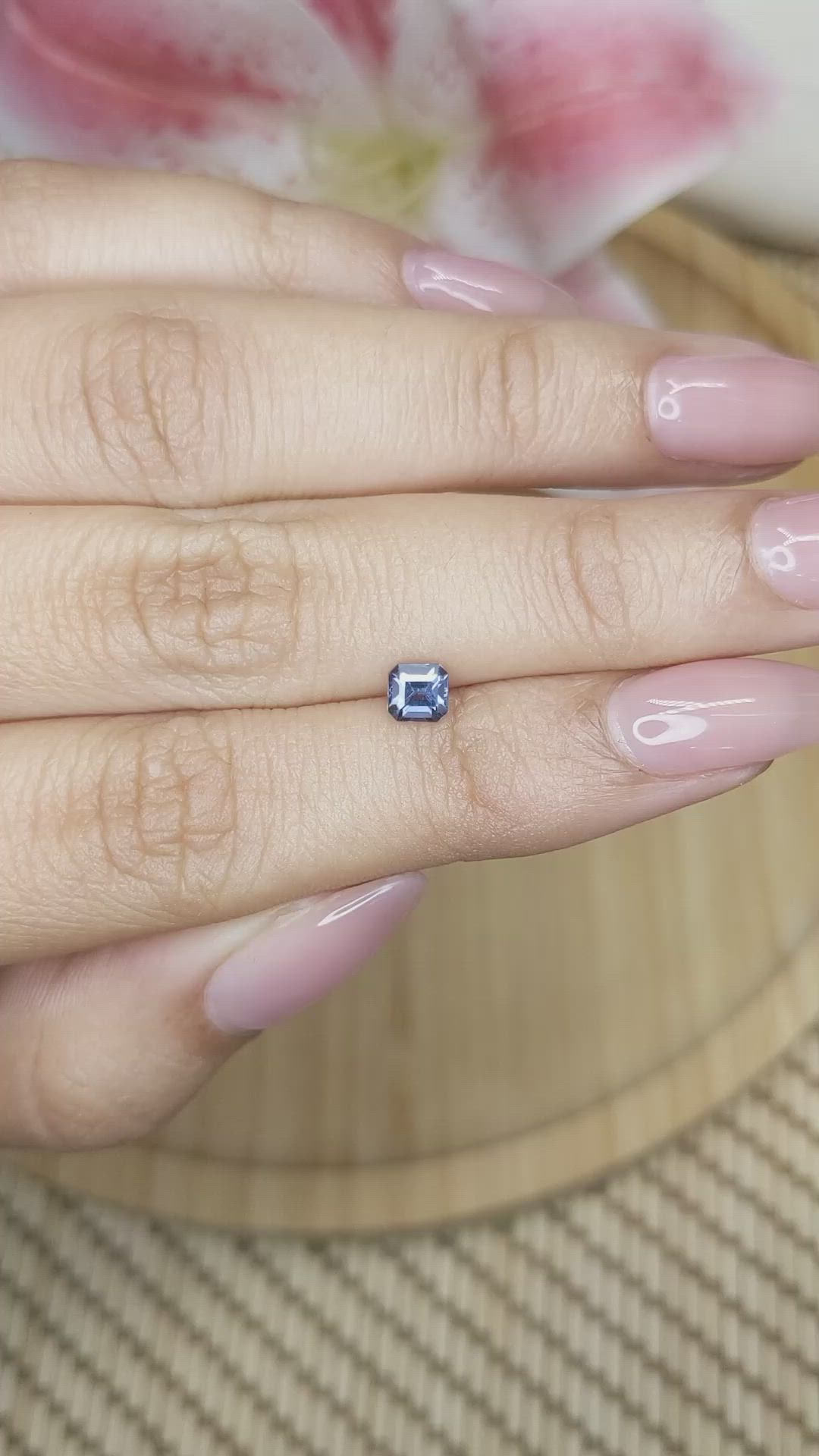 0.47 Ct. Blue Spinel from Ceylon (Sri Lanka) Size Video