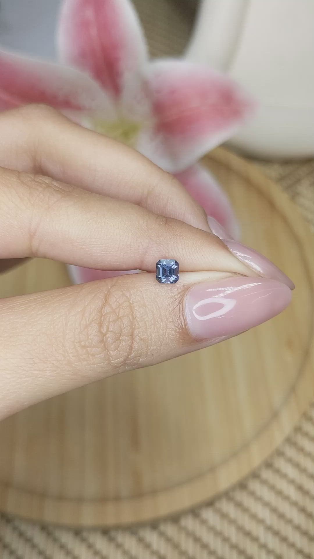 0.47 Ct. Blue Spinel from Ceylon (Sri Lanka) Size Video
