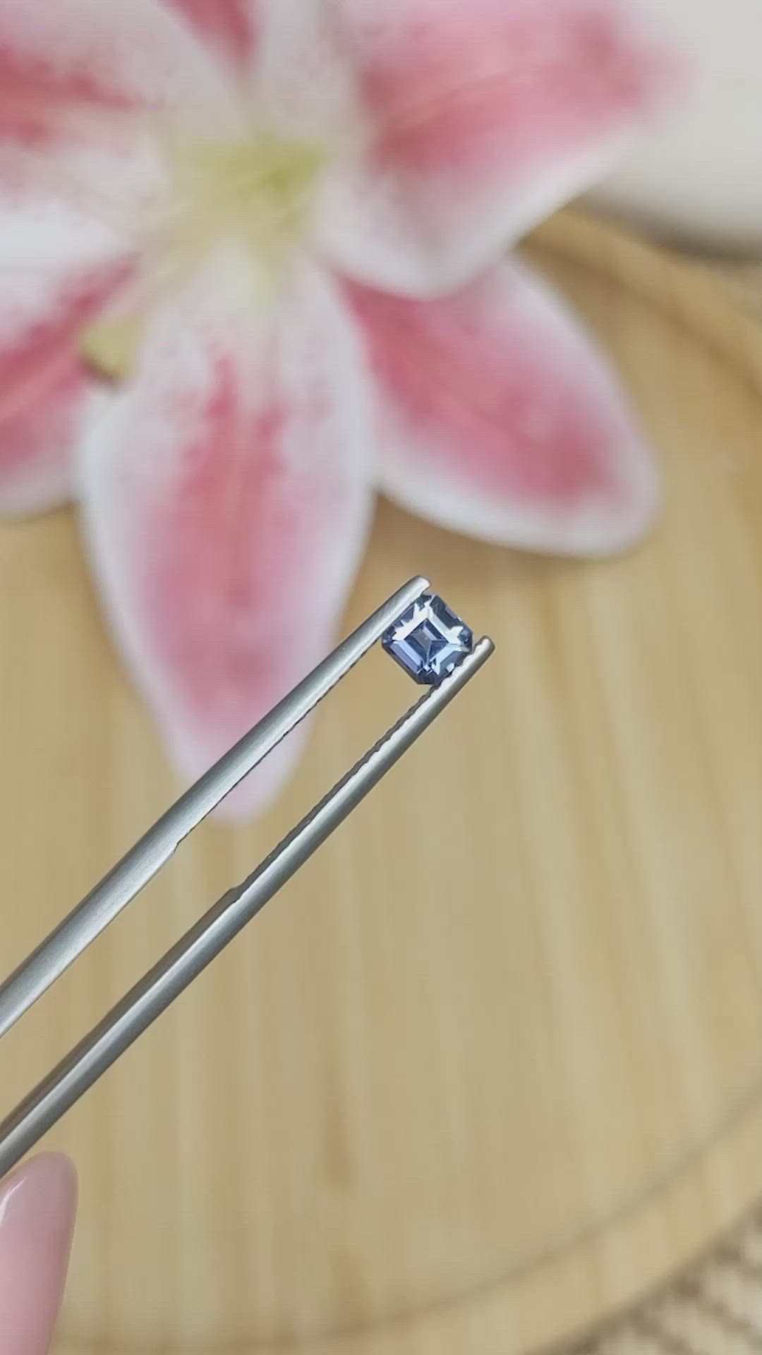 0.47 Ct. Blue Spinel from Ceylon (Sri Lanka) Size Video