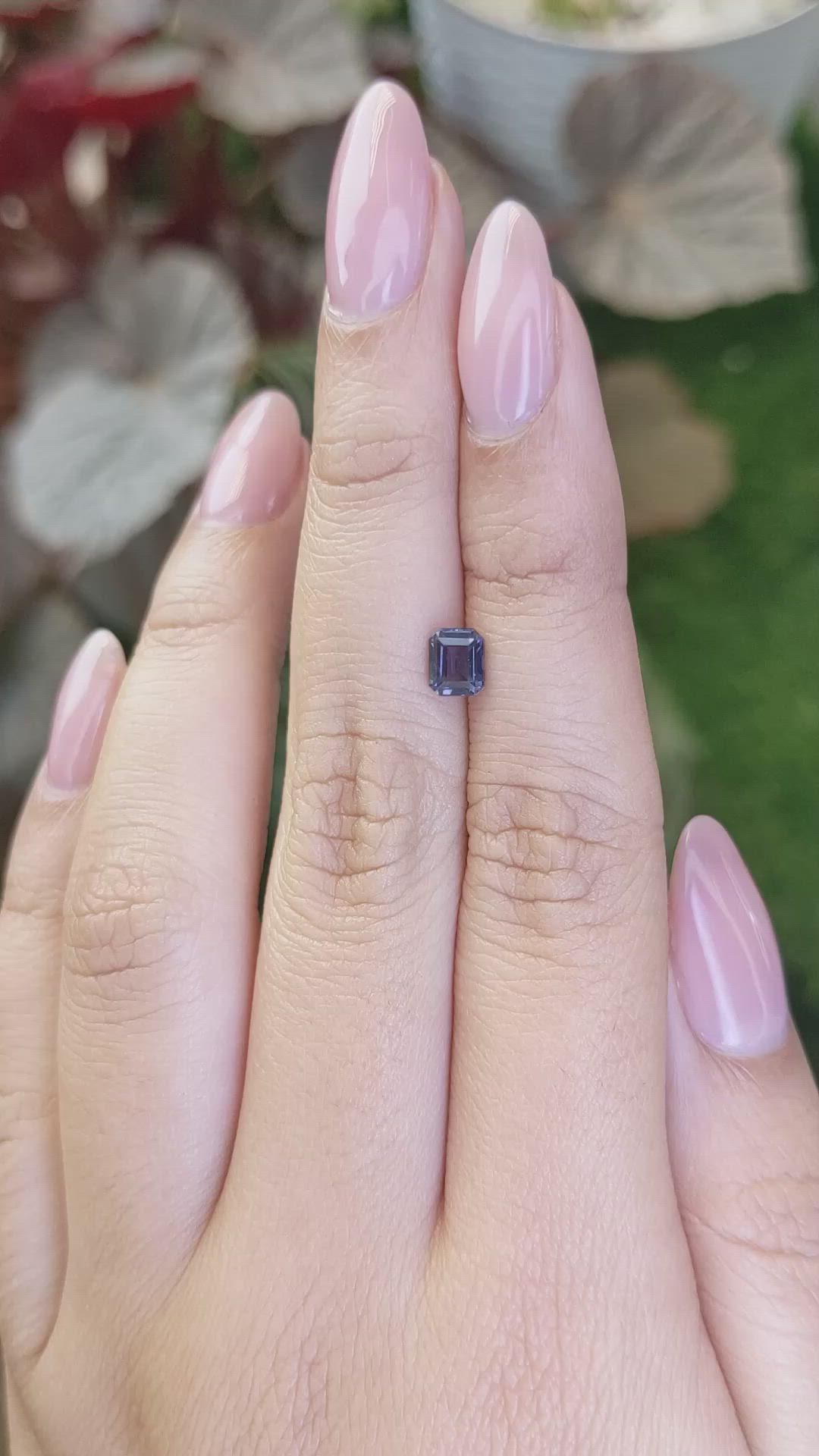 0.73 Ct. Purple Spinel from Ceylon (Sri Lanka) Size Video