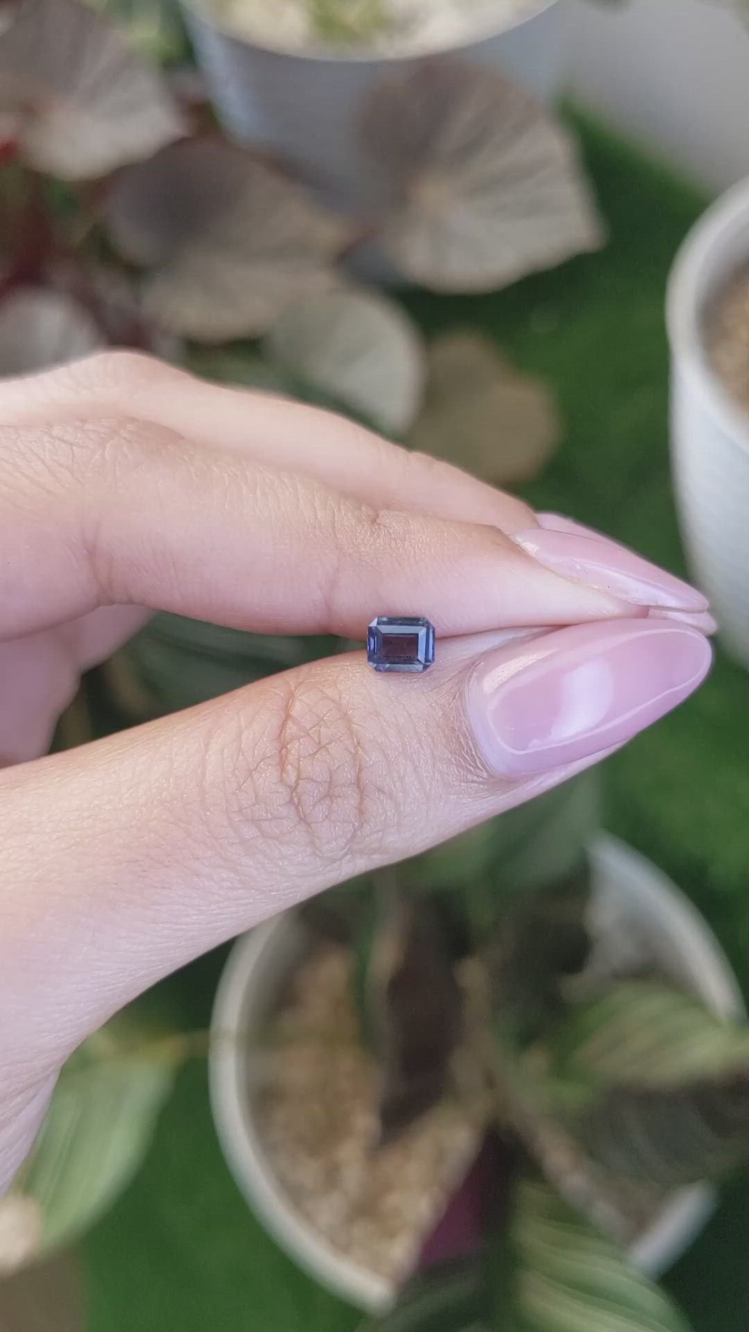 0.73 Ct. Purple Spinel from Ceylon (Sri Lanka) Size Video