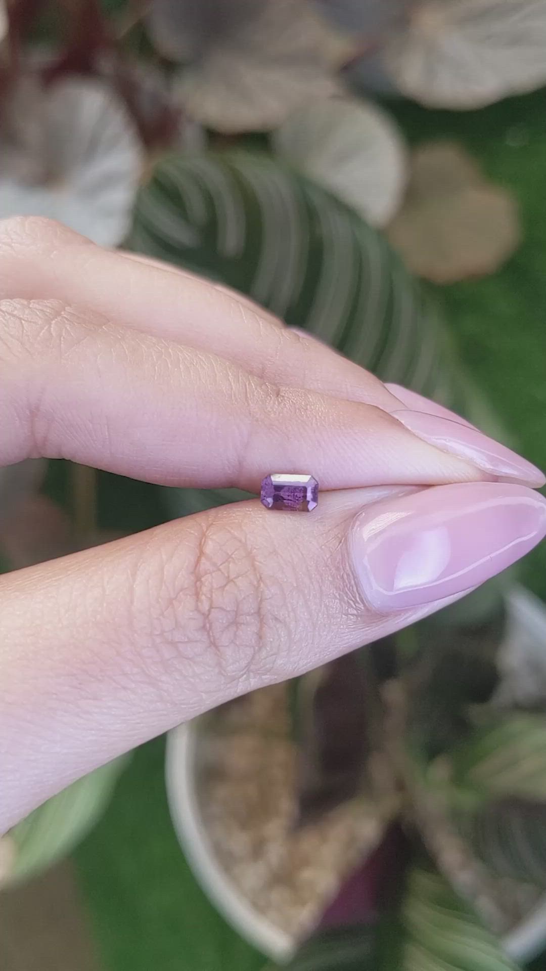 0.44 Ct. Pinkish Purple Spinel from Ceylon (Sri Lanka) Size Video