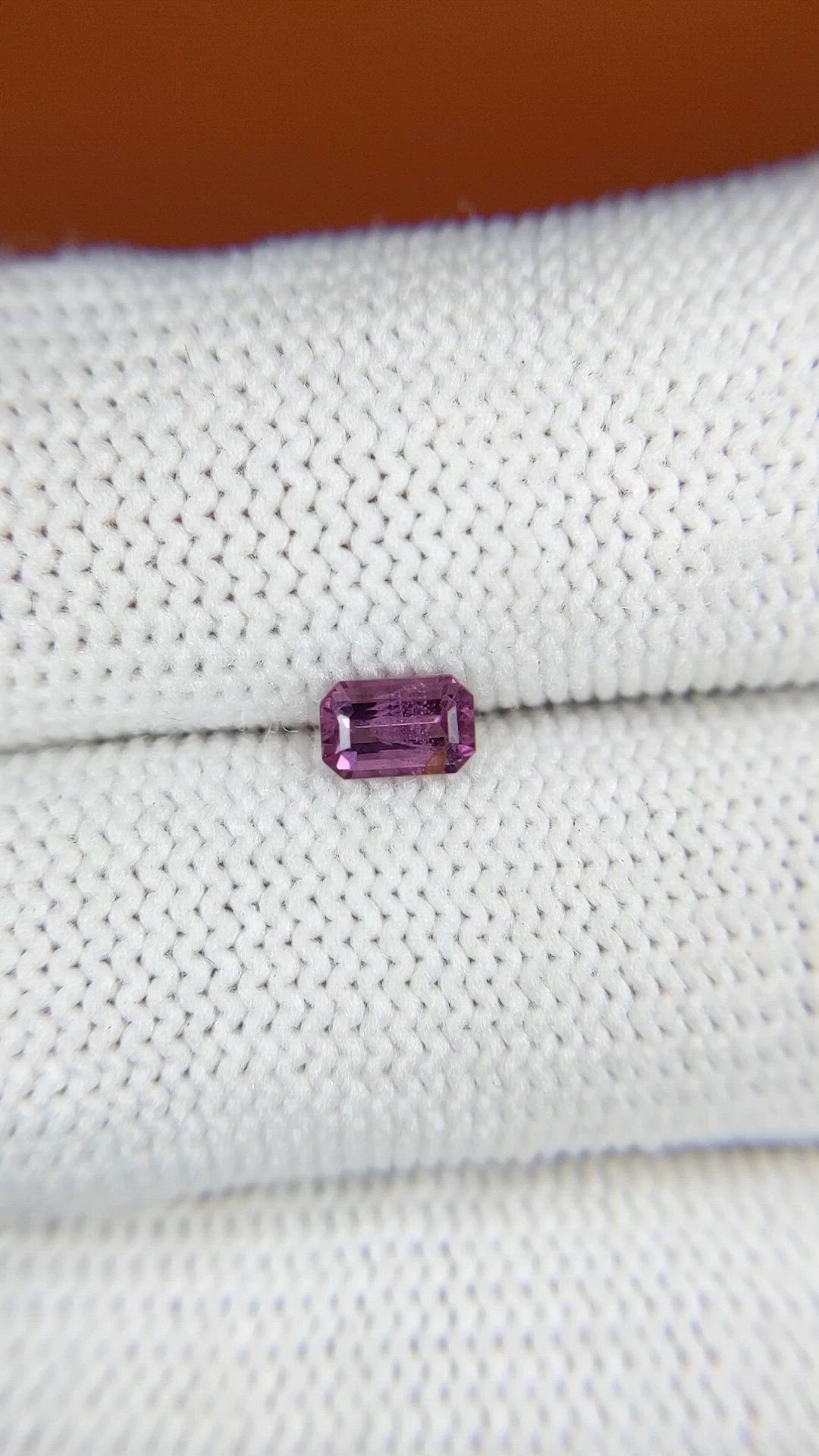 0.44 Ct. Pinkish Purple Spinel from Ceylon (Sri Lanka) Size Video