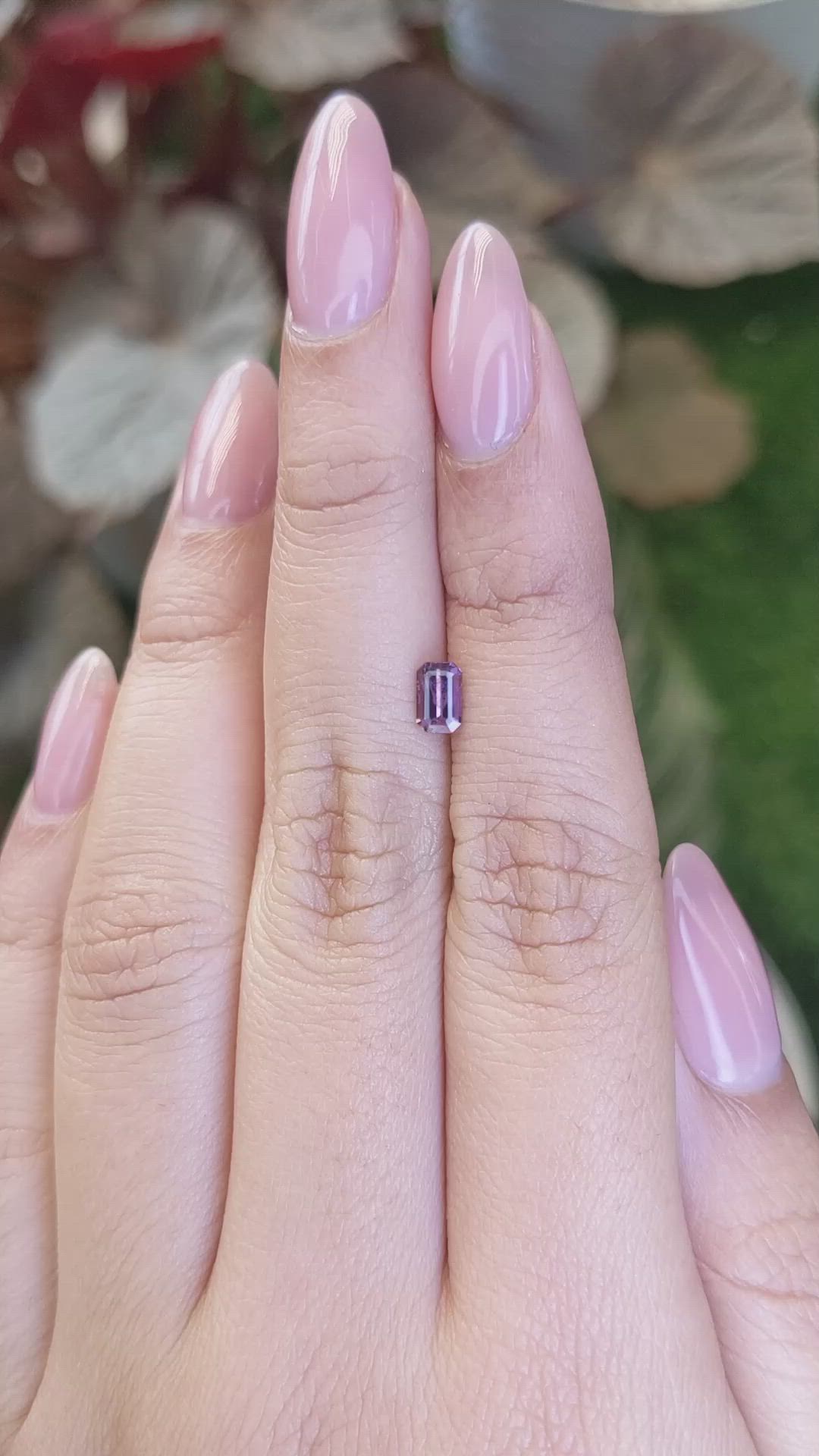 0.44 Ct. Pinkish Purple Spinel from Ceylon (Sri Lanka) Size Video