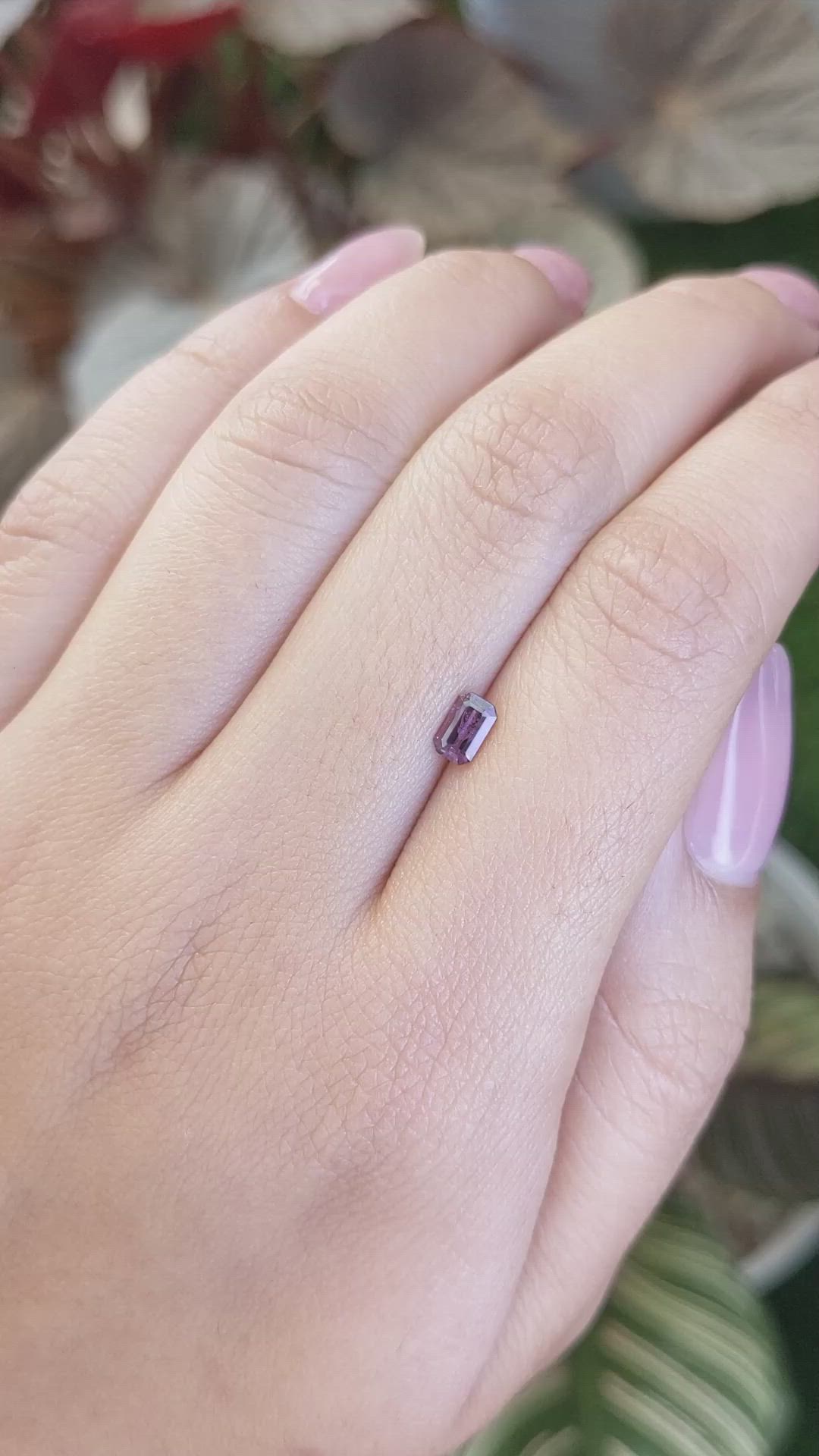 0.44 Ct. Pinkish Purple Spinel from Ceylon (Sri Lanka) Size Video
