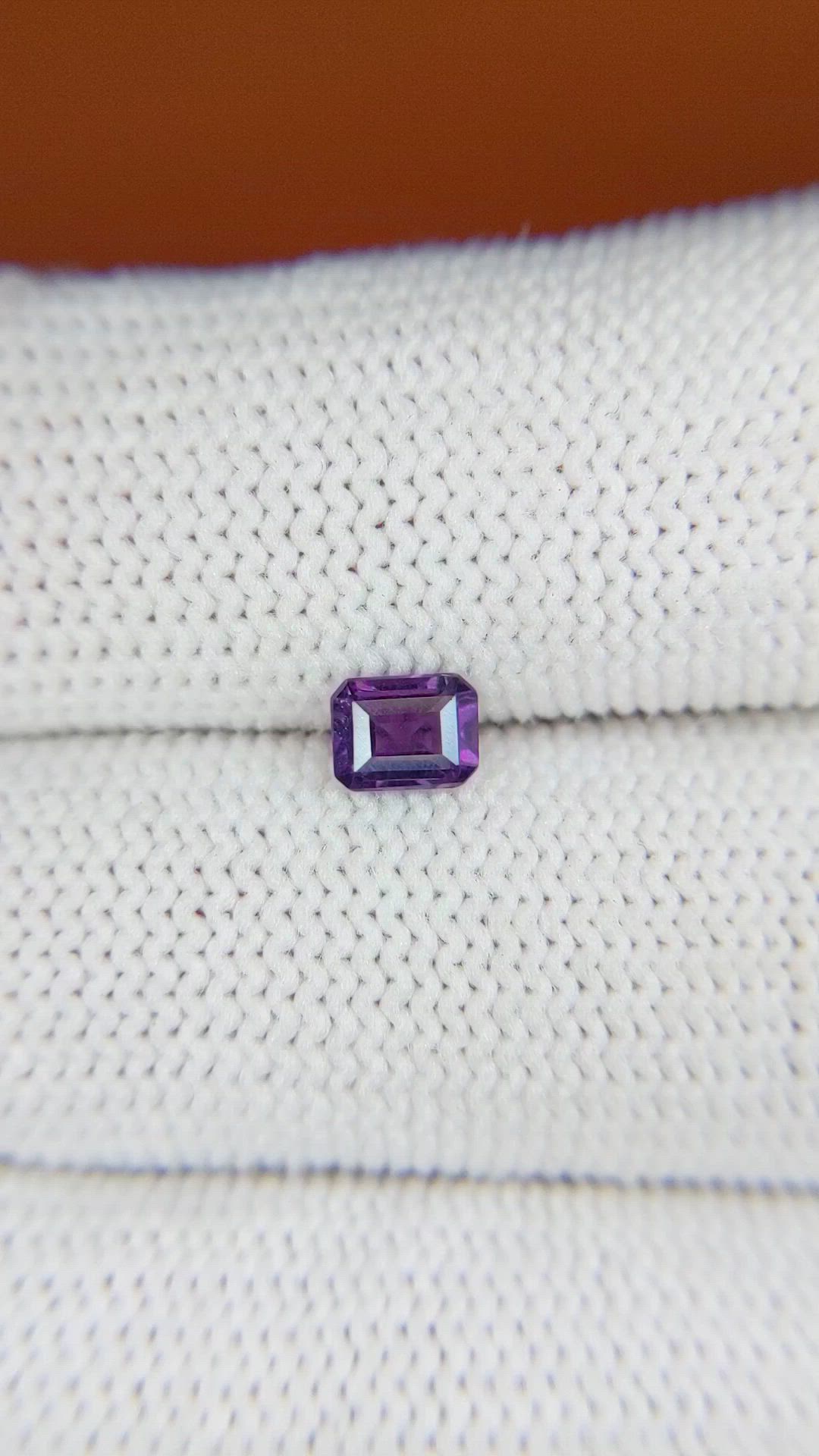 0.44 Ct. Pinkish Purple Spinel from Ceylon (Sri Lanka) Size Video
