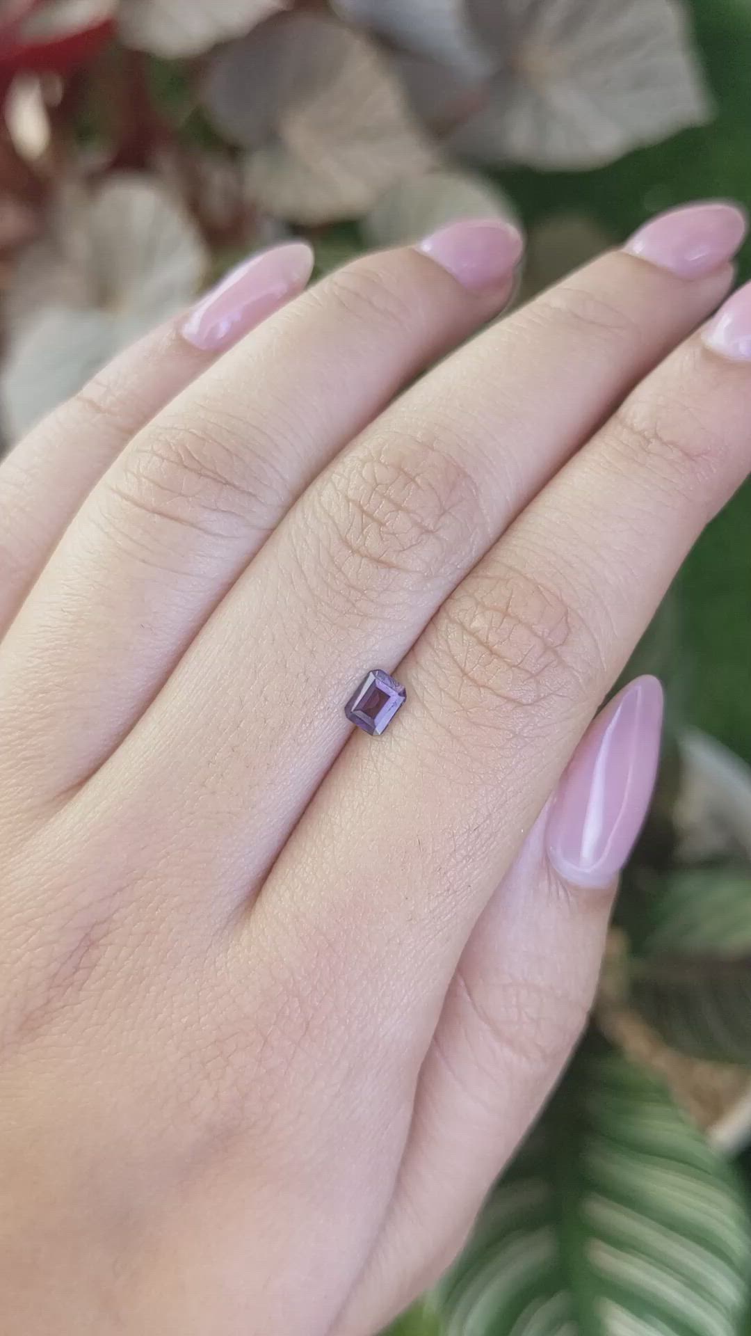 0.44 Ct. Pinkish Purple Spinel from Ceylon (Sri Lanka) Size Video