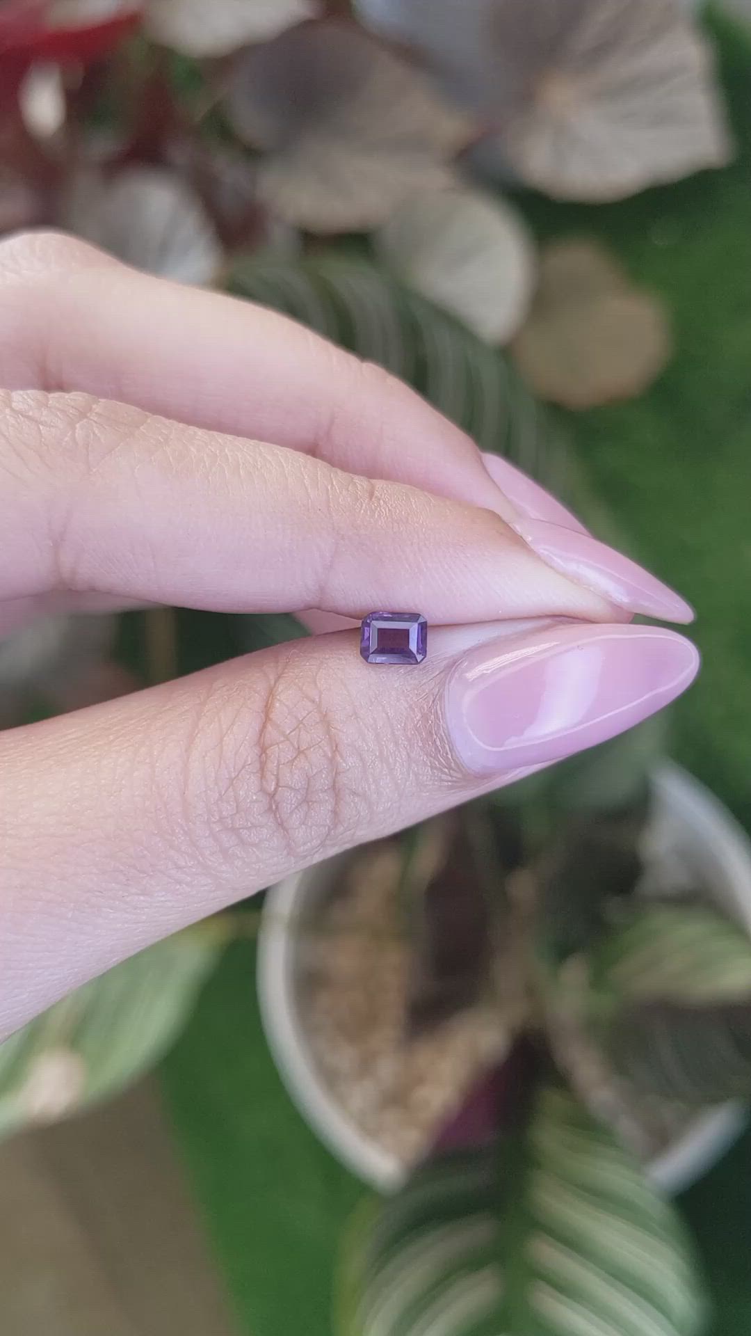 0.44 Ct. Pinkish Purple Spinel from Ceylon (Sri Lanka) Size Video