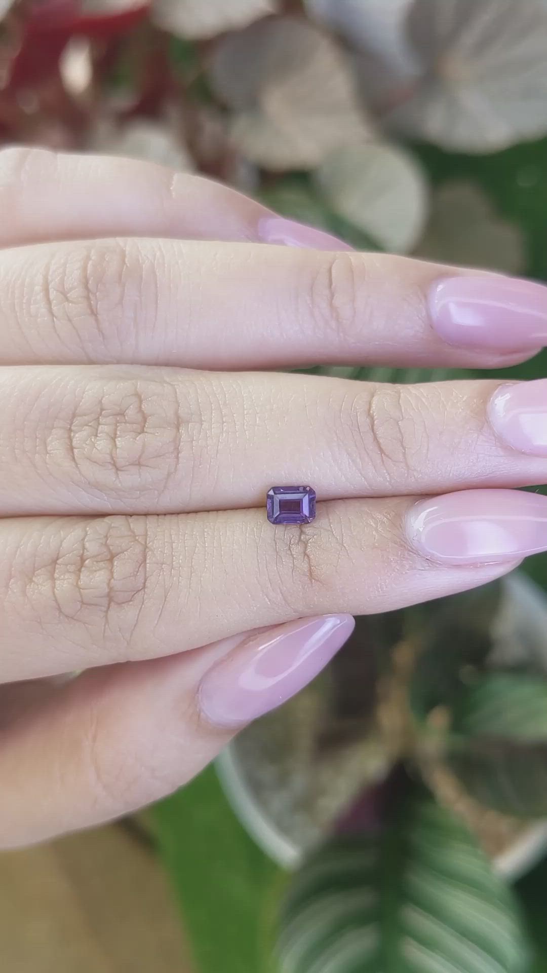 0.44 Ct. Pinkish Purple Spinel from Ceylon (Sri Lanka) Size Video