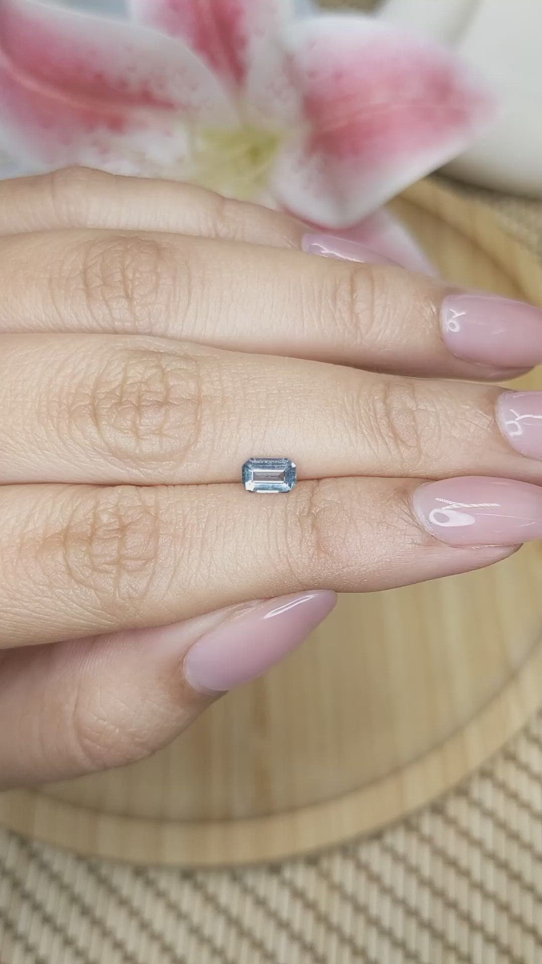 0.51 Ct. Blue Spinel from Ceylon (Sri Lanka) Size Video