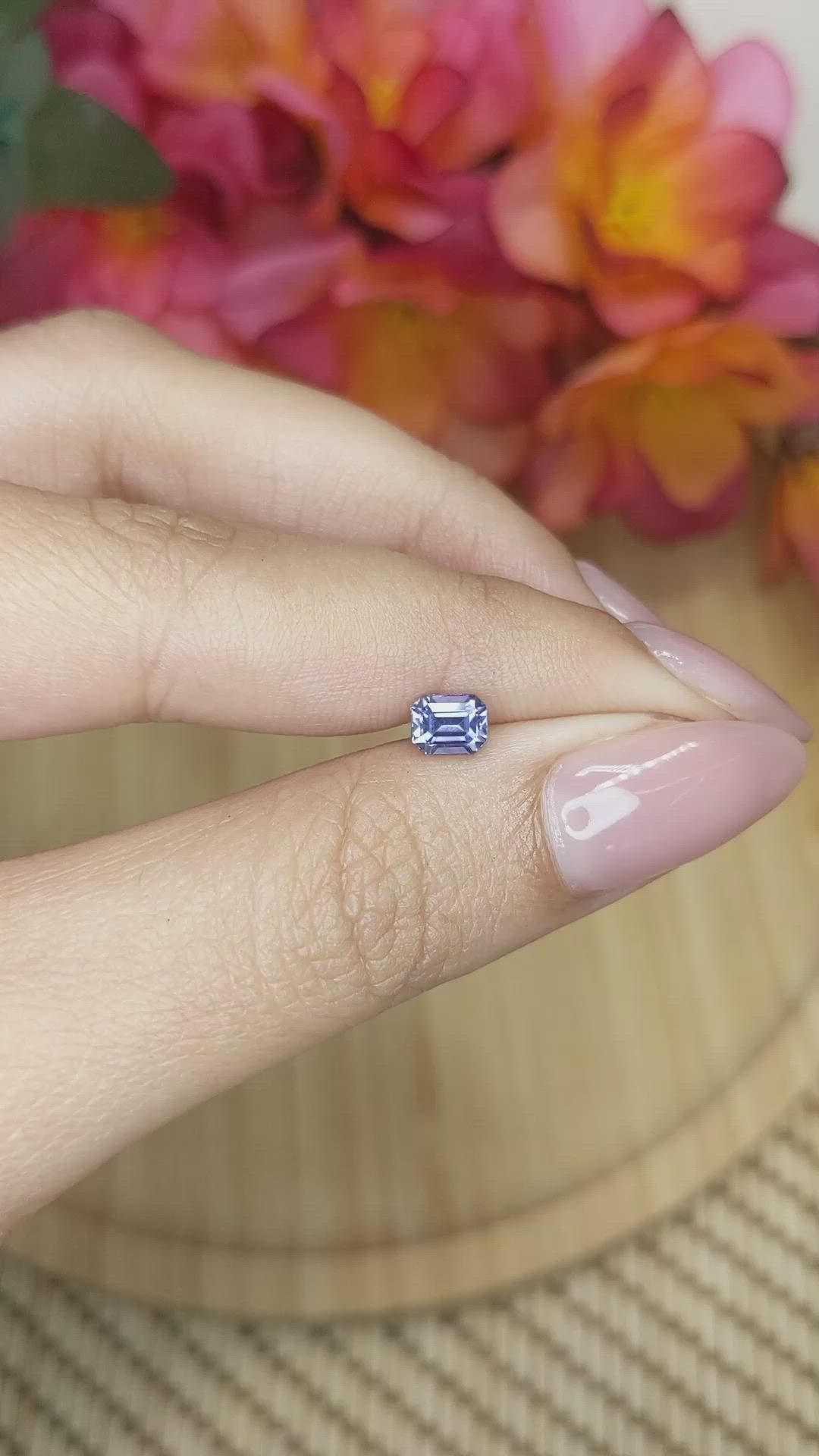 0.69 Ct. Purple Spinel from Ceylon (Sri Lanka) Size Video