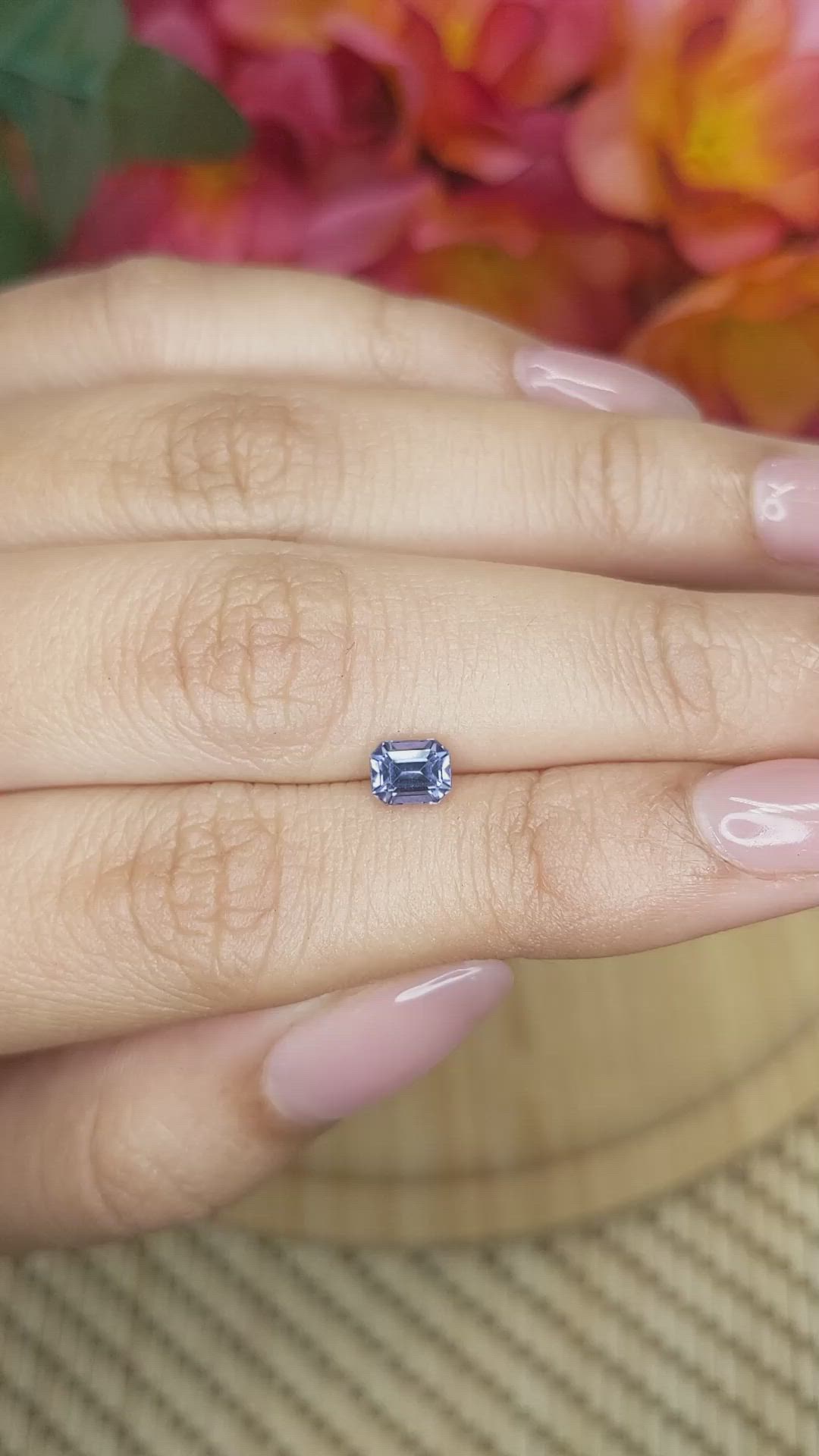 0.69 Ct. Purple Spinel from Ceylon (Sri Lanka) Size Video