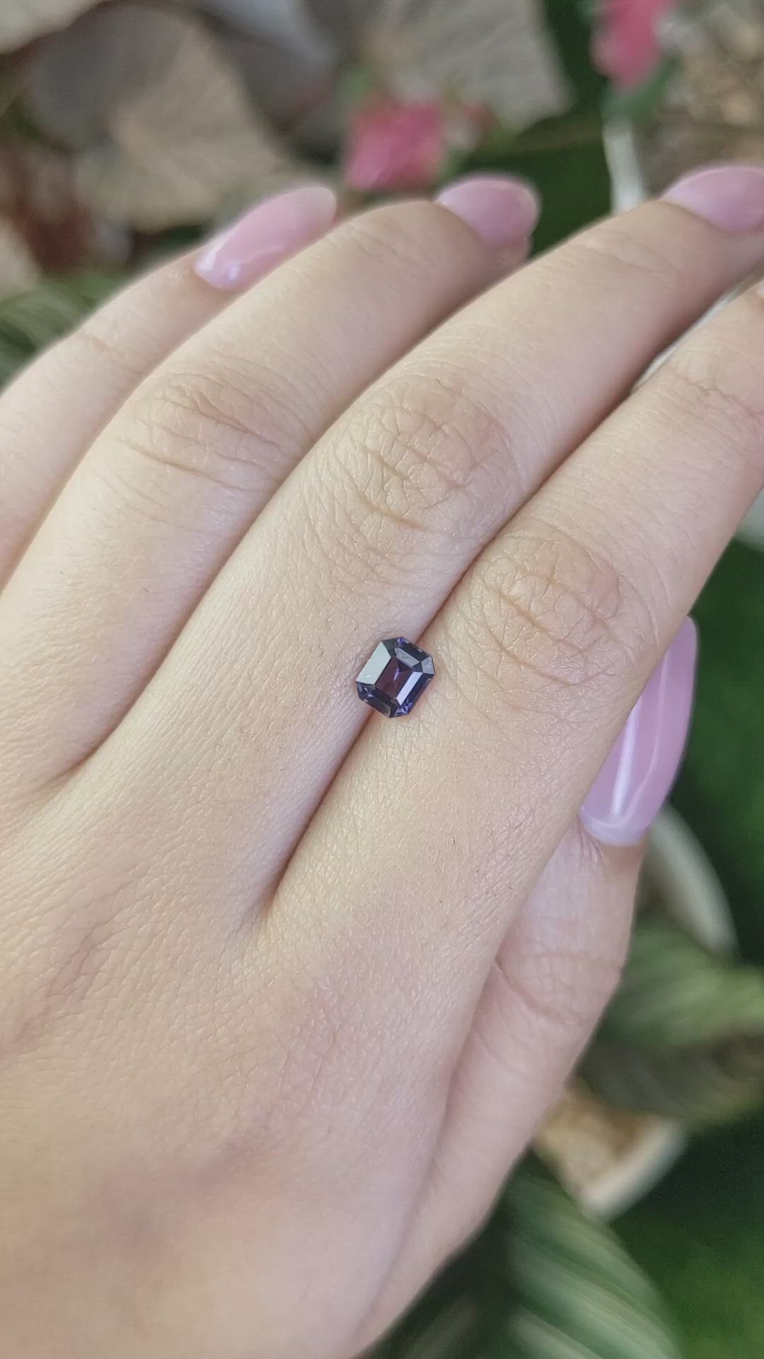 0.86 Ct. Purple Spinel from Ceylon (Sri Lanka) Size Video