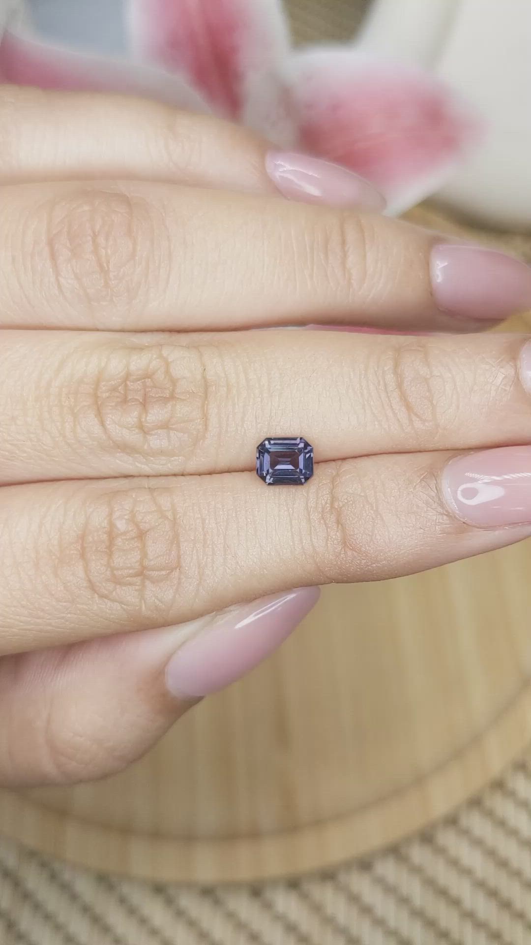 0.86 Ct. Purple Spinel from Ceylon (Sri Lanka) Size Video