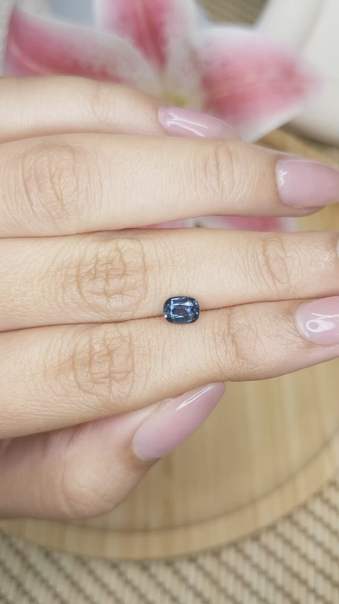 0.71 Ct. Blue Spinel from Ceylon (Sri Lanka) Size Video