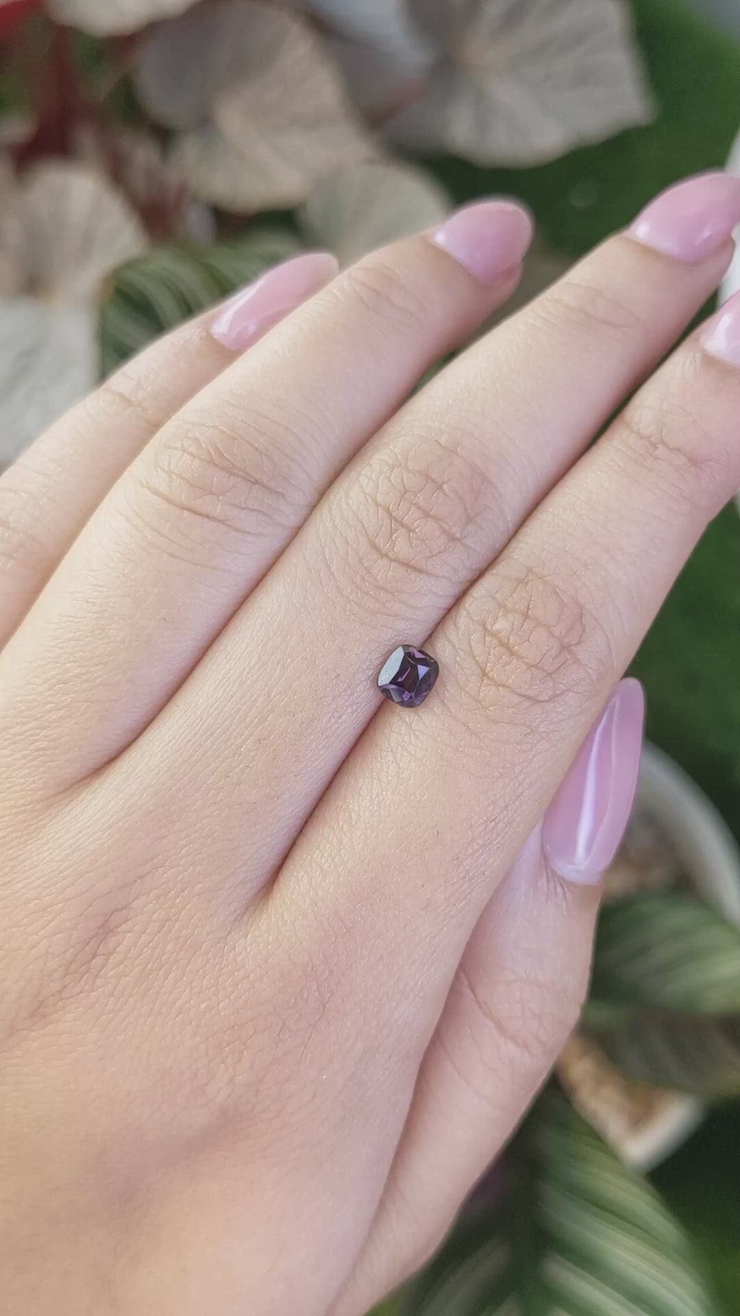 0.67 Ct. Pinkish Purple Spinel from Ceylon (Sri Lanka) Size Video