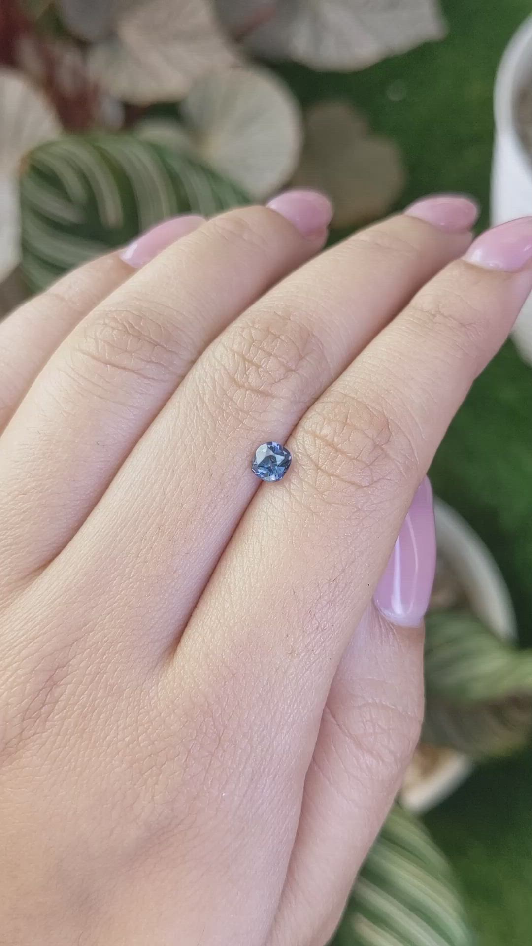 0.53 Ct. Blue Spinel from Ceylon (Sri Lanka) Size Video