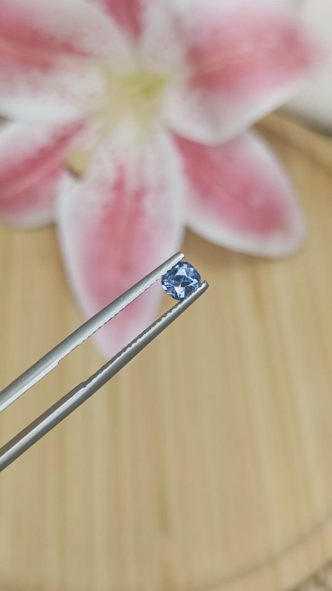 0.53 Ct. Blue Spinel from Ceylon (Sri Lanka) Size Video