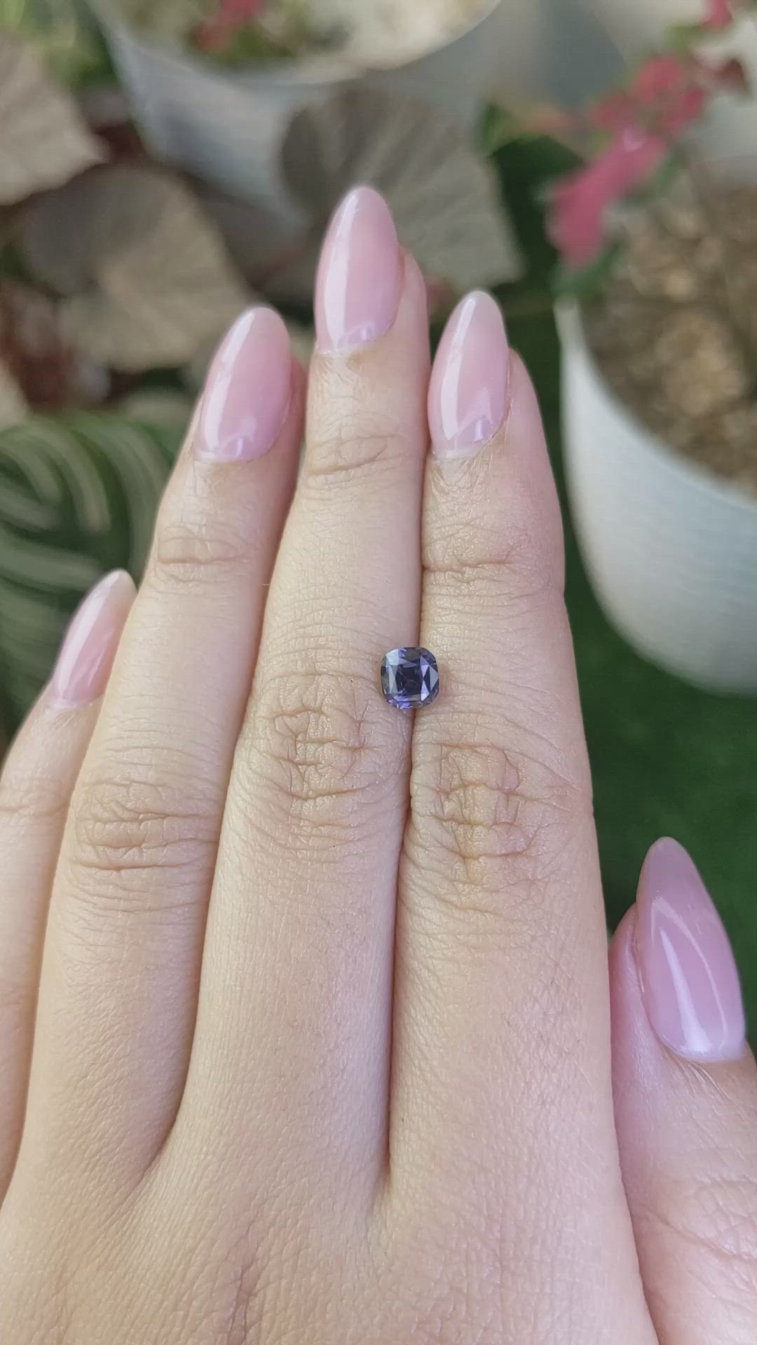 0.87 Ct. Purple Spinel from Ceylon (Sri Lanka) Size Video