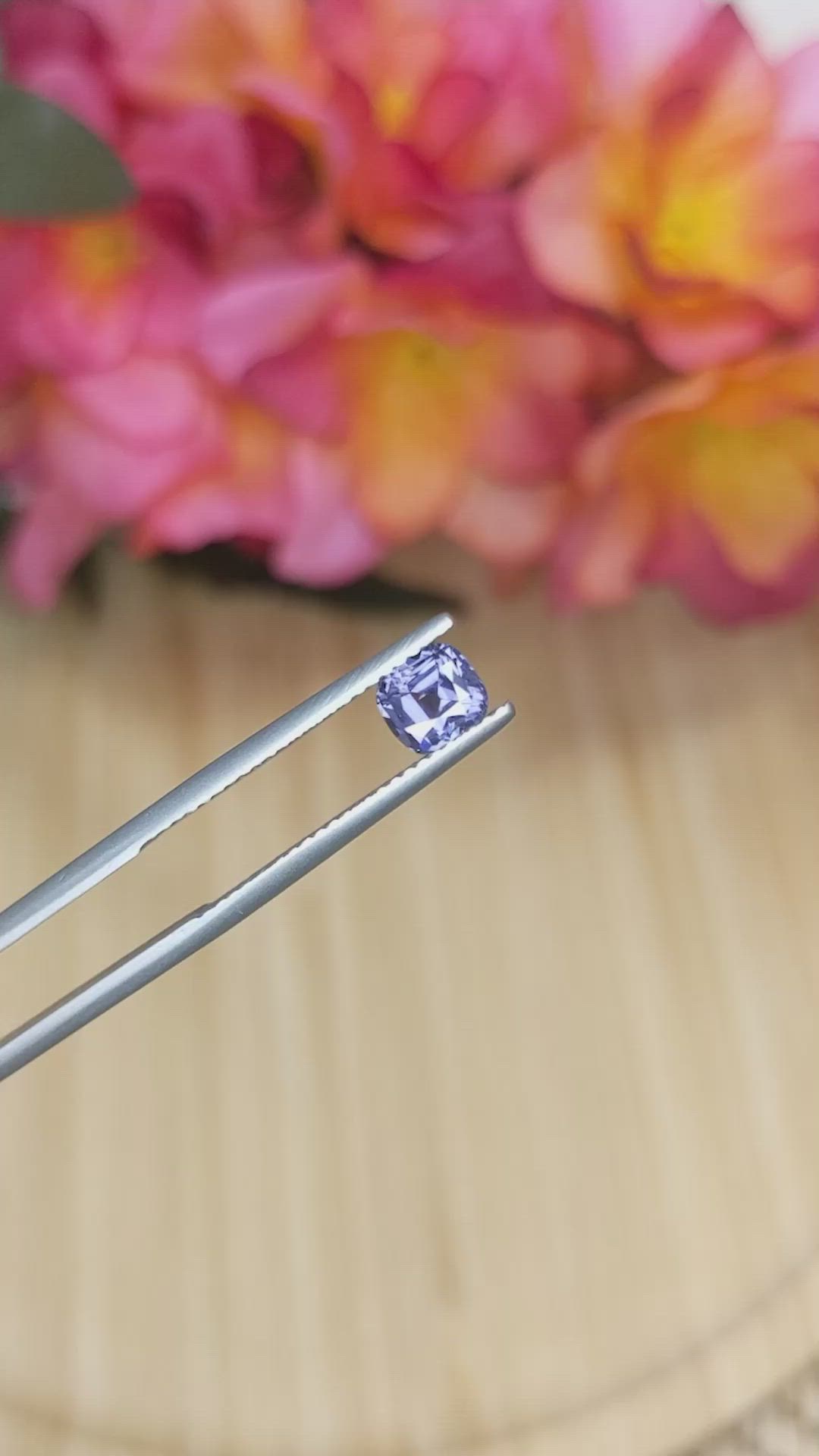 0.87 Ct. Purple Spinel from Ceylon (Sri Lanka) Size Video