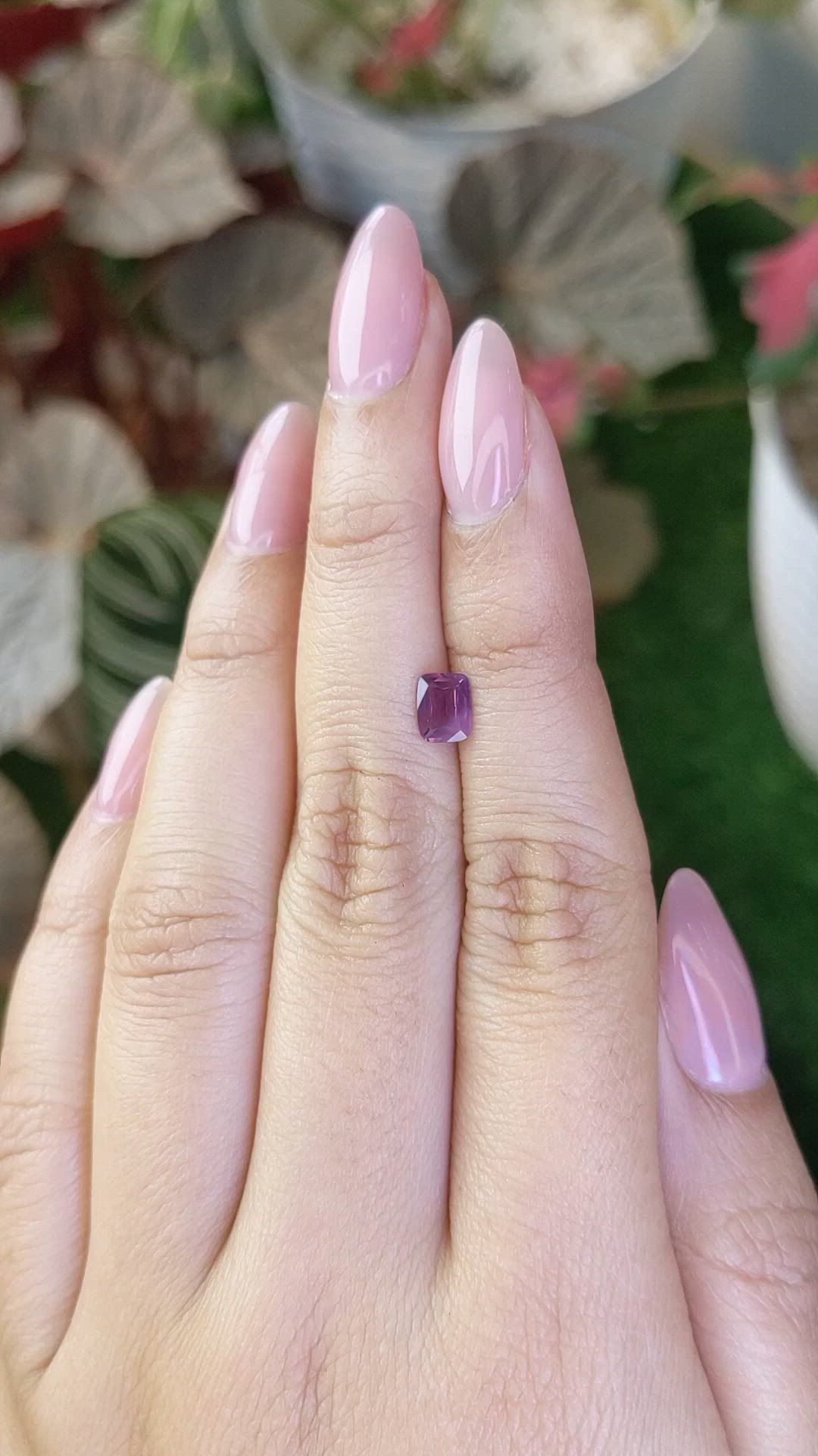 0.66 Ct. Pink Spinel from Ceylon (Sri Lanka) Size Video