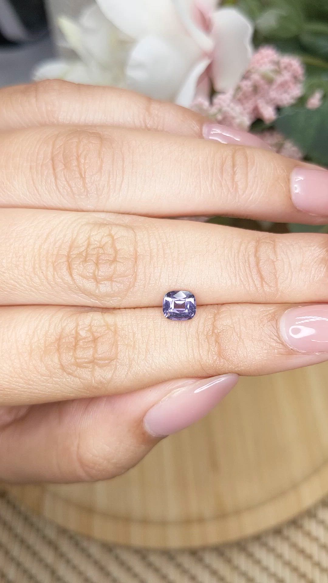 0.74 Ct. Purple Spinel from Ceylon (Sri Lanka) Size Video