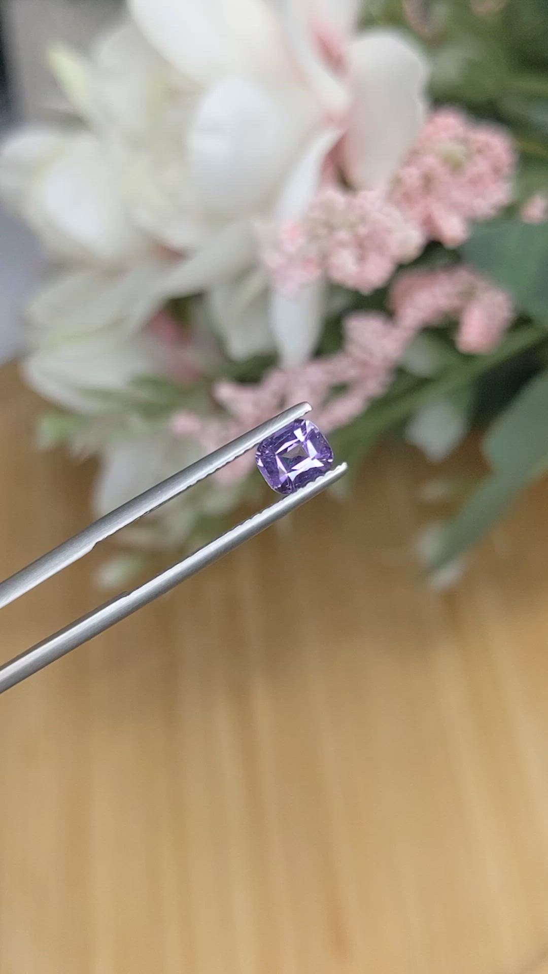 0.74 Ct. Purple Spinel from Ceylon (Sri Lanka) Size Video