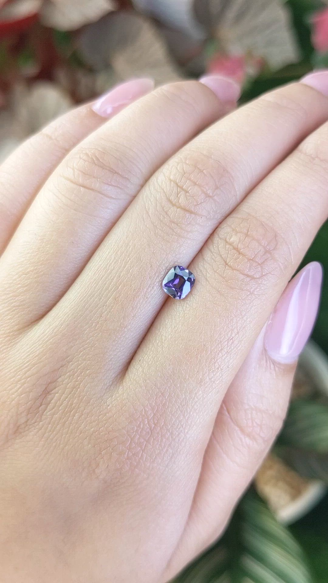 0.74 Ct. Purple Spinel from Ceylon (Sri Lanka) Size Video