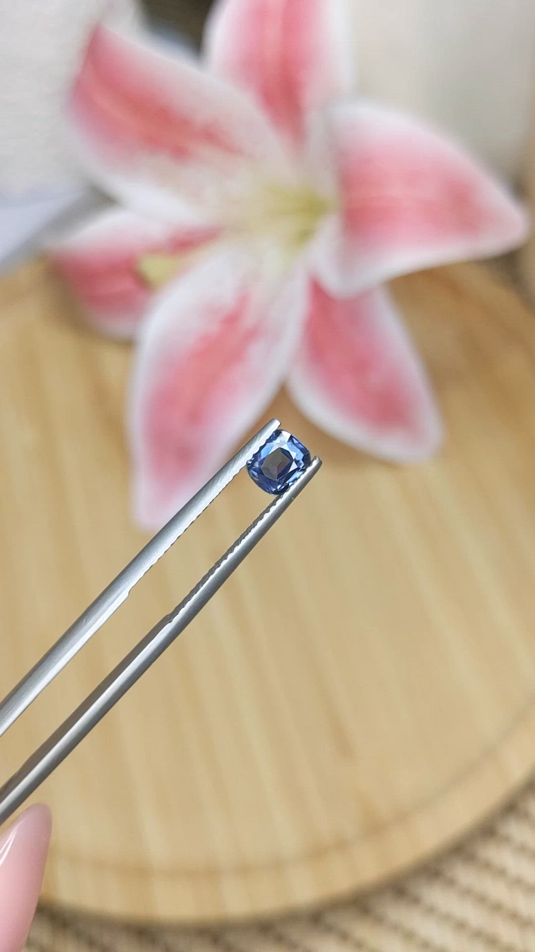0.65 Ct. Blue Spinel from Ceylon (Sri Lanka) Size Video
