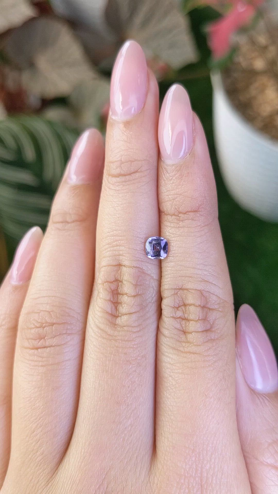 0.62 Ct. Purple Spinel from Ceylon (Sri Lanka) Size Video