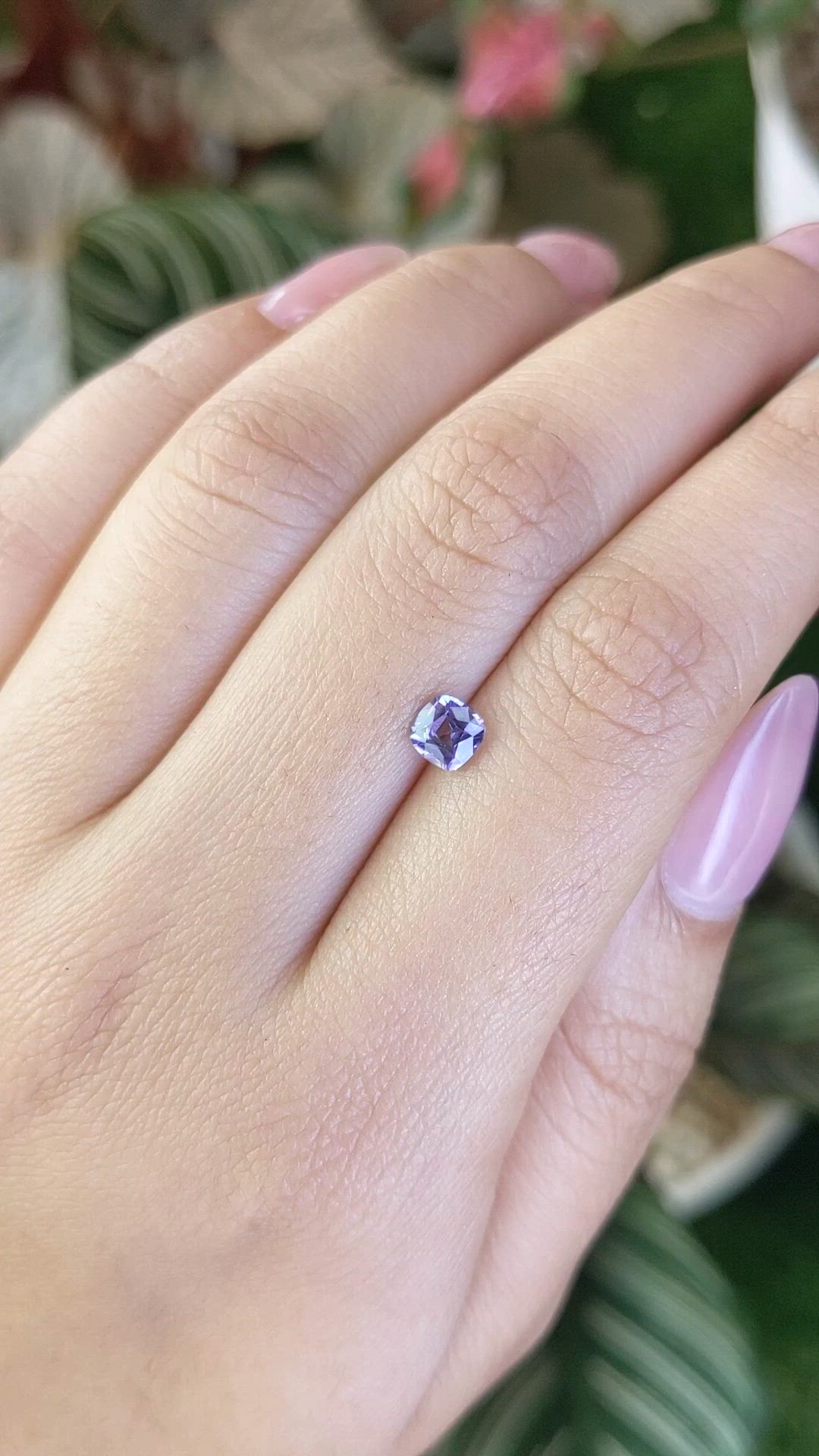 0.62 Ct. Purple Spinel from Ceylon (Sri Lanka) Size Video