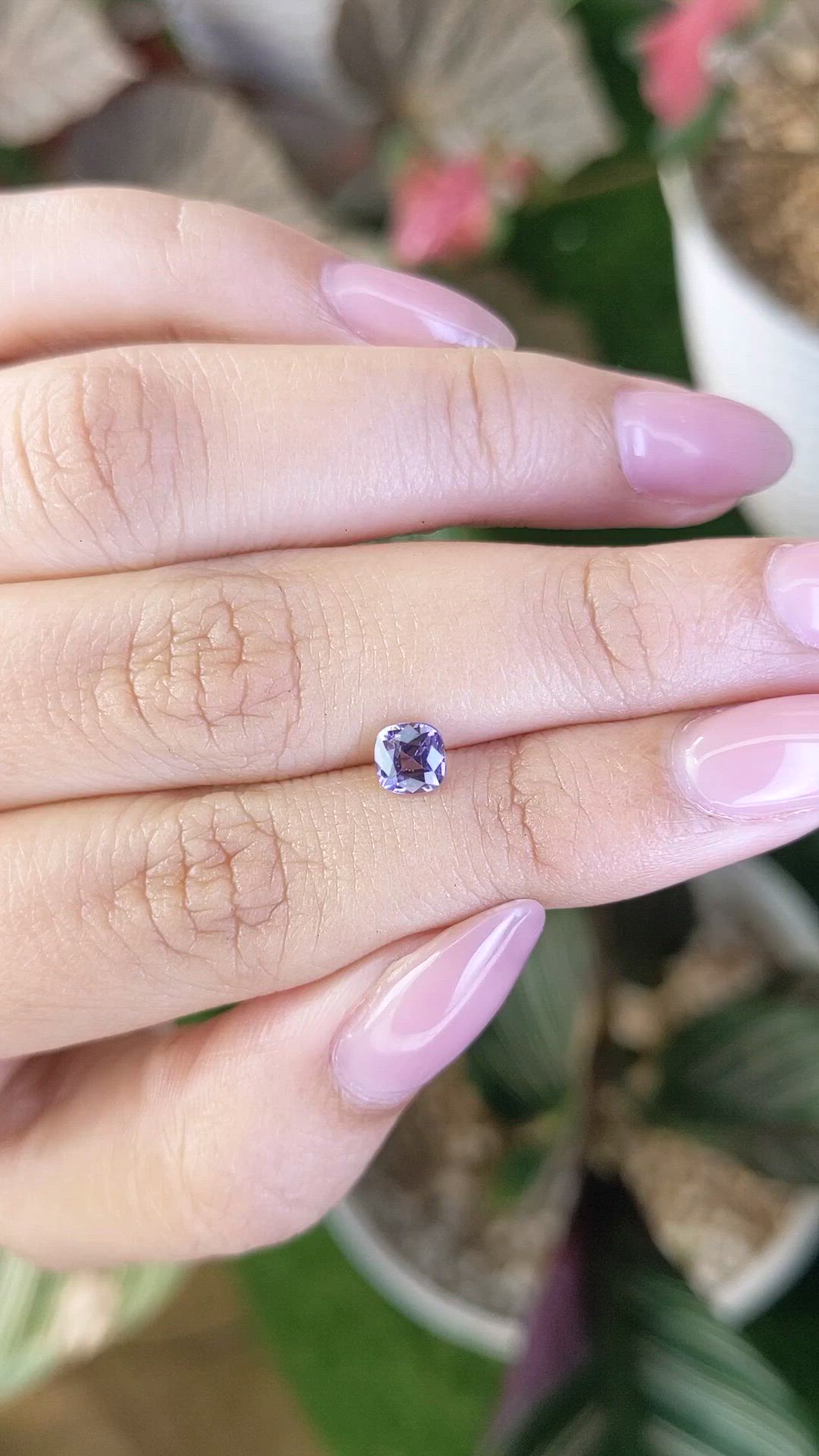 0.62 Ct. Purple Spinel from Ceylon (Sri Lanka) Size Video