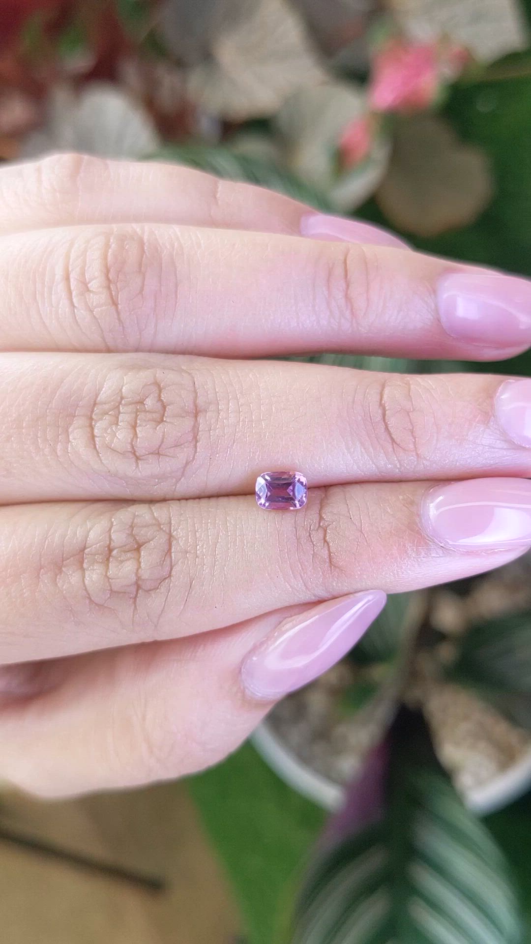 0.65 Ct. Pink Spinel from Ceylon (Sri Lanka) Size Video