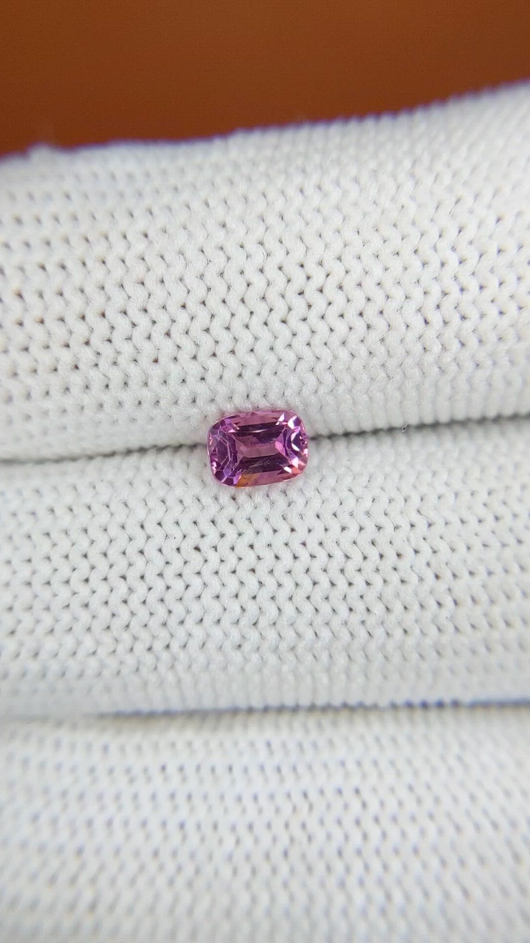 0.65 Ct. Pink Spinel from Ceylon (Sri Lanka) Size Video