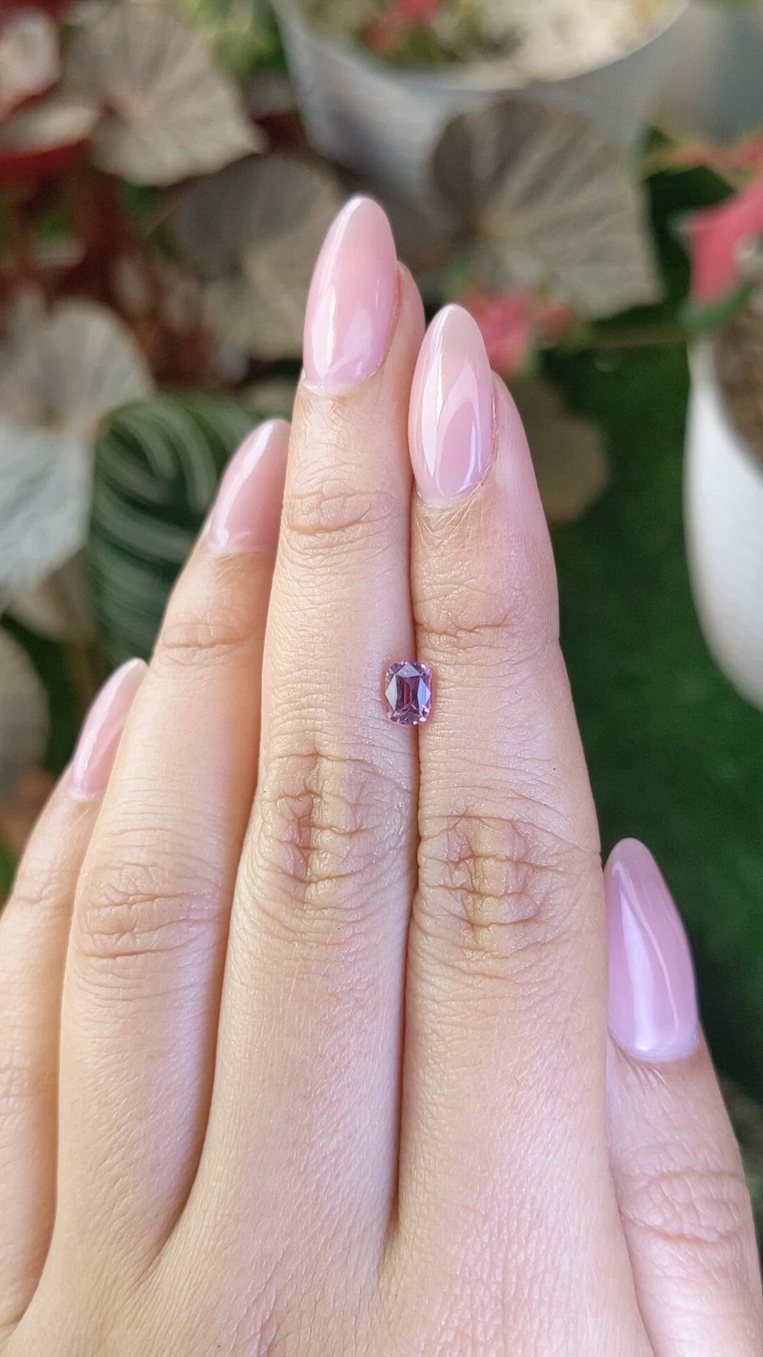 0.65 Ct. Pink Spinel from Ceylon (Sri Lanka) Size Video