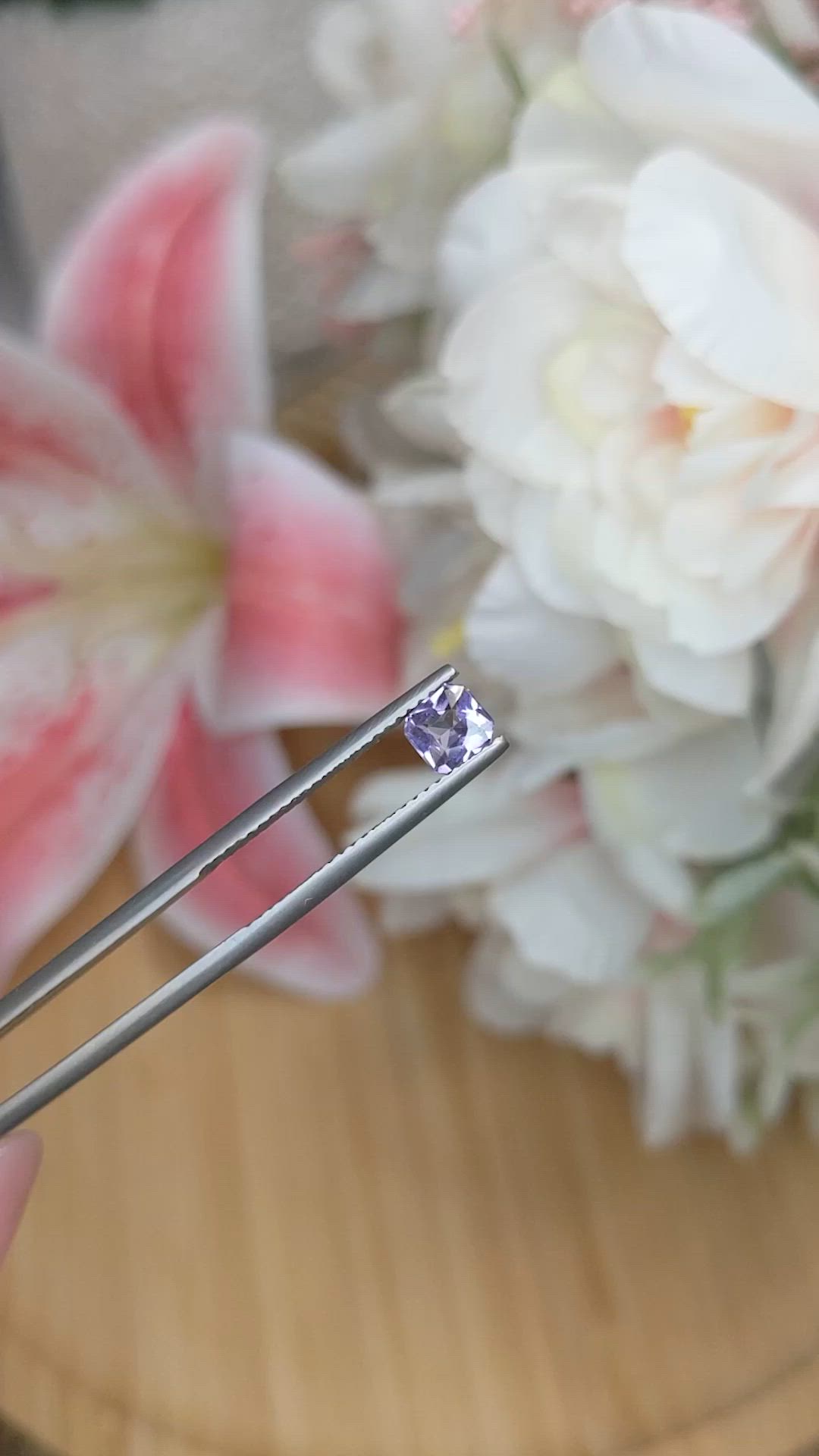 0.46 Ct. Purple Spinel from Ceylon (Sri Lanka) Size Video