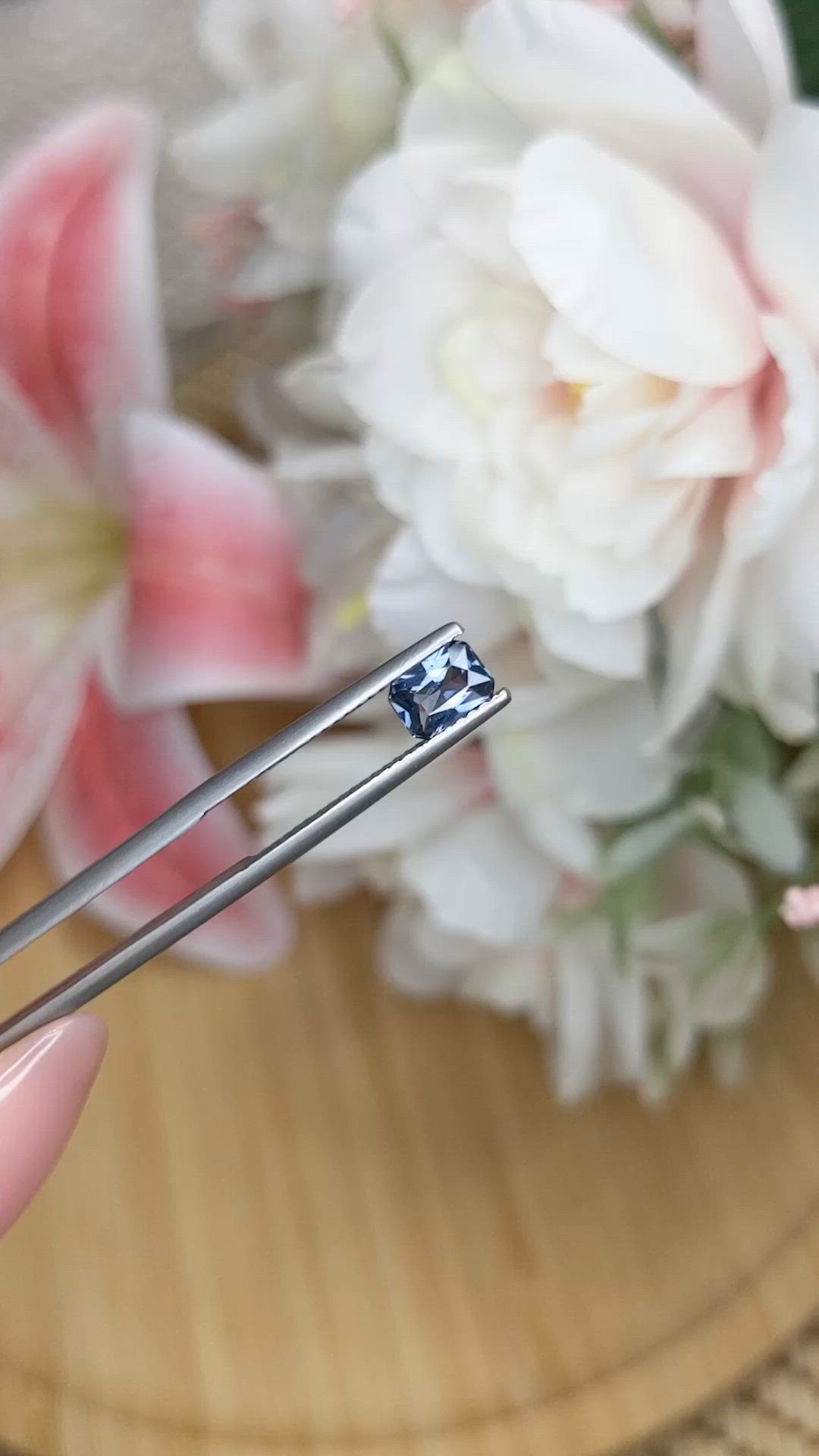 0.59 Ct. Blue Spinel from Ceylon (Sri Lanka) Size Video
