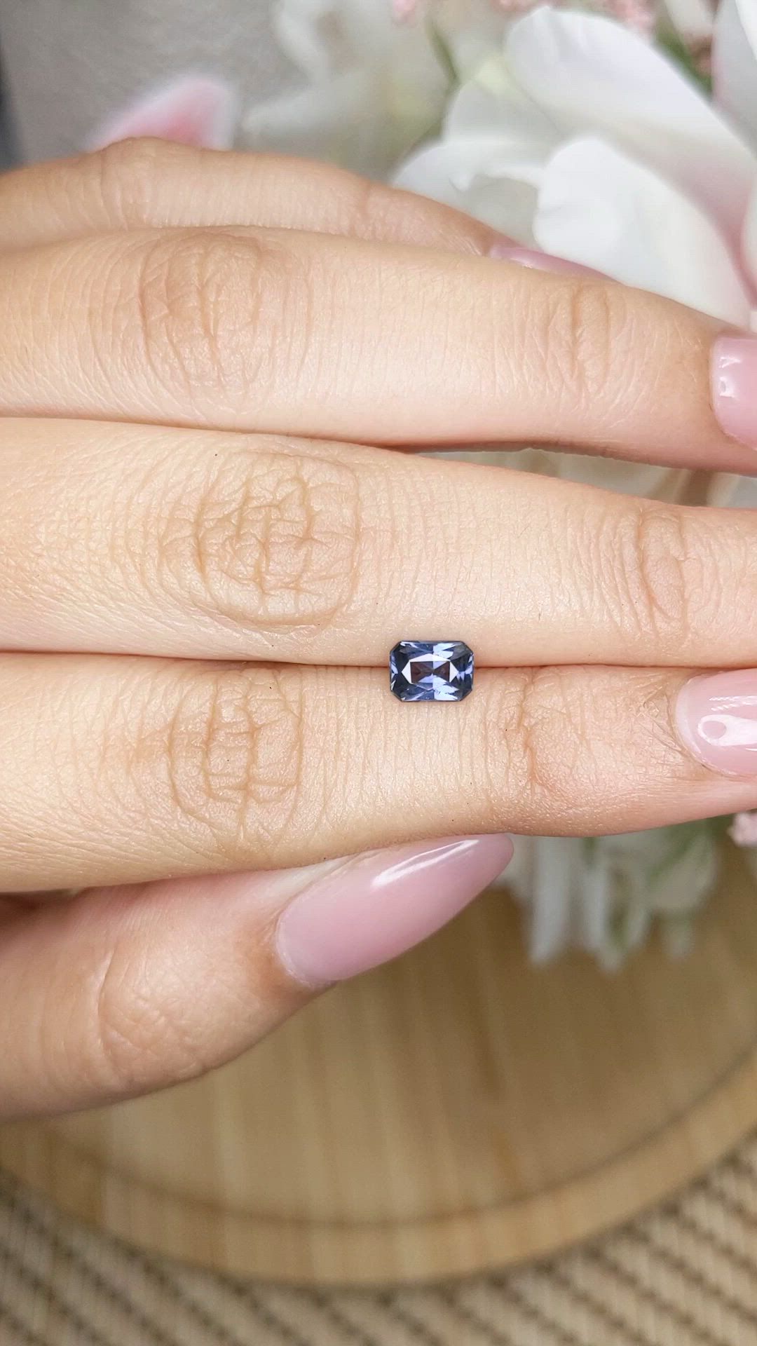 0.59 Ct. Blue Spinel from Ceylon (Sri Lanka) Size Video