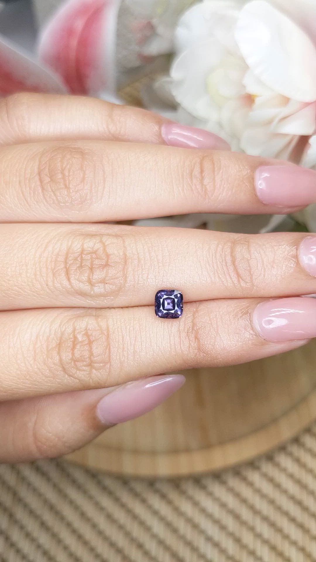 0.99 Ct. Purple Spinel from Ceylon (Sri Lanka) Size Video