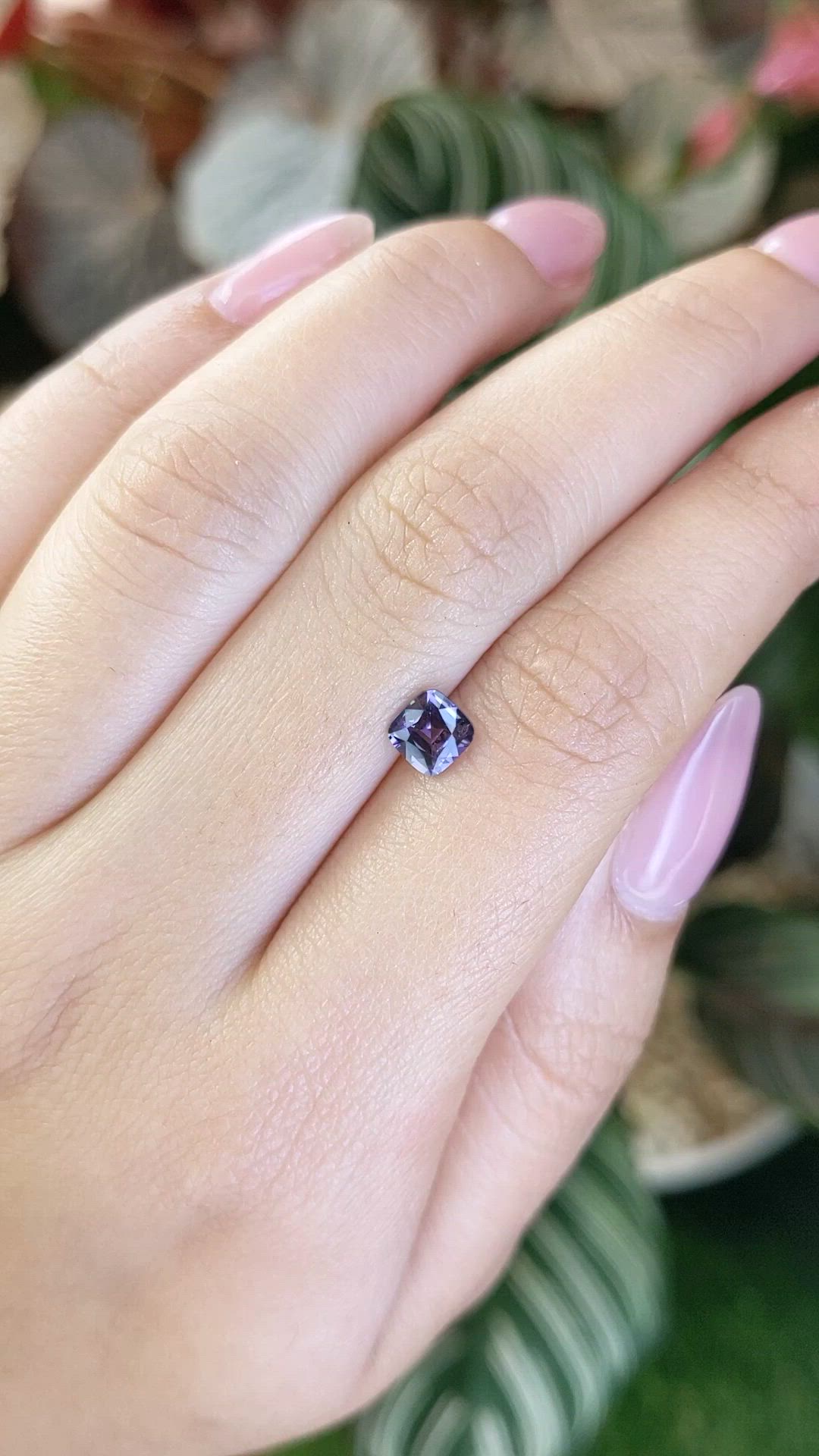 0.99 Ct. Purple Spinel from Ceylon (Sri Lanka) Size Video