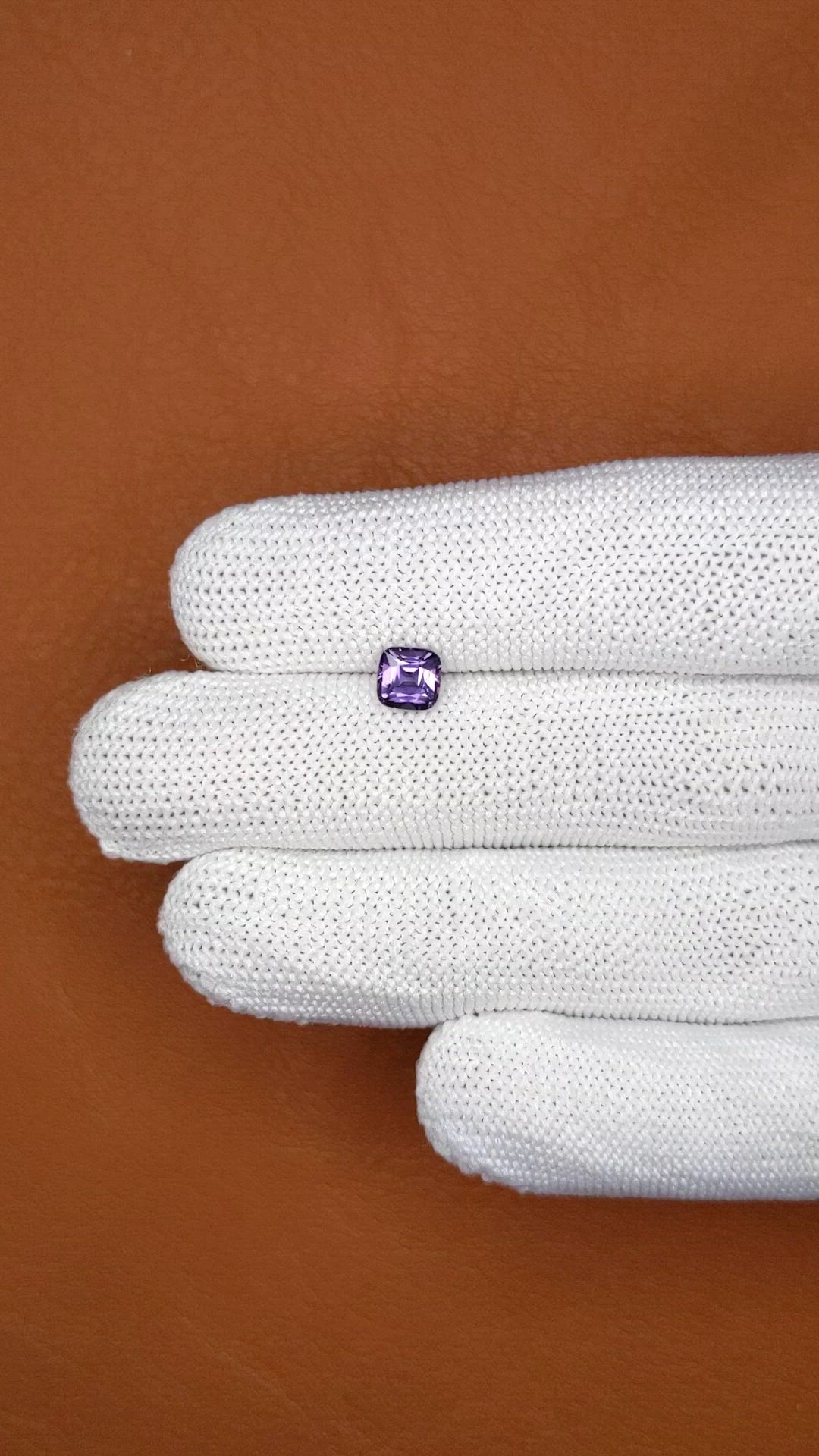 0.99 Ct. Purple Spinel from Ceylon (Sri Lanka) Size Video