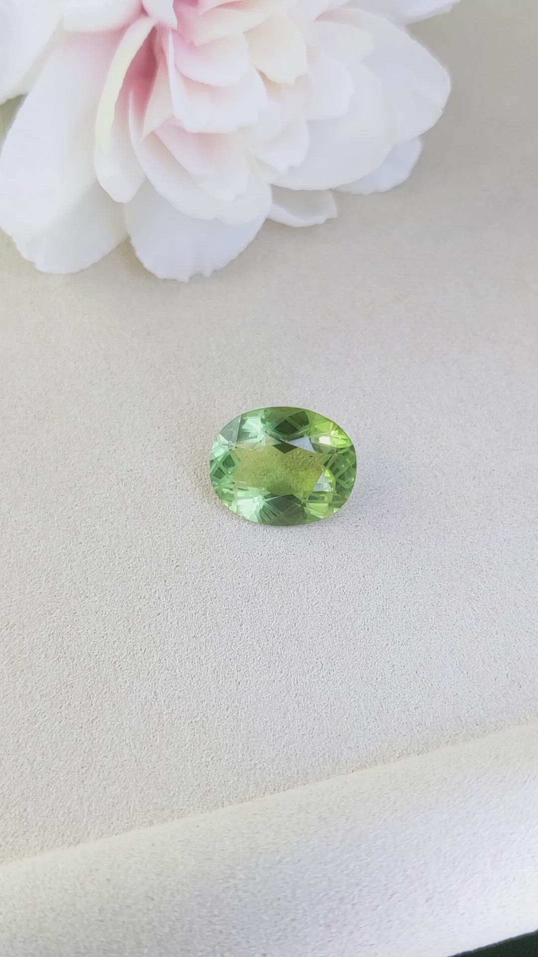15.13 Ct. Green Prasiolite from Brazil Size Video
