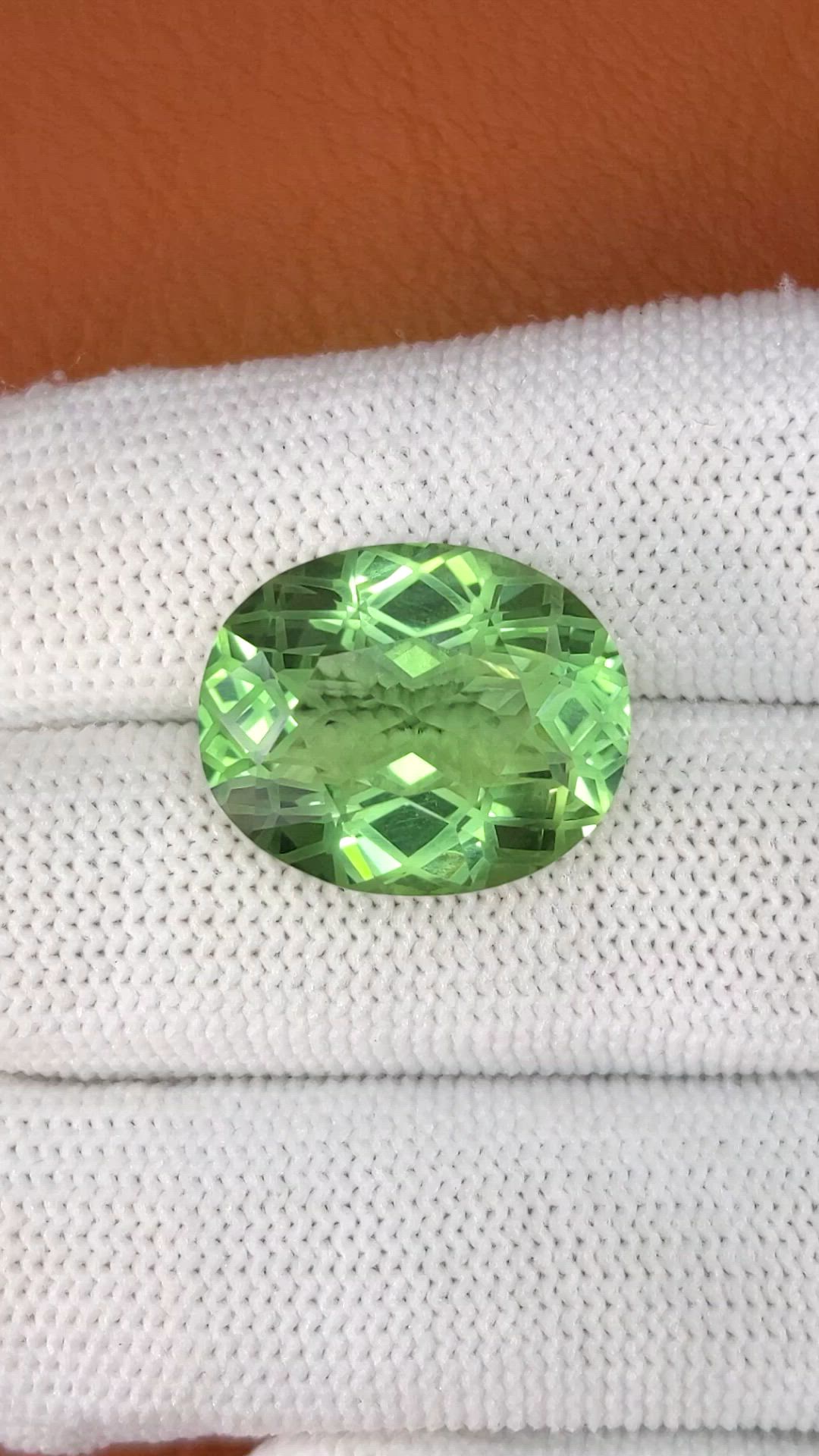 15.13 Ct. Green Prasiolite from Brazil Size Video