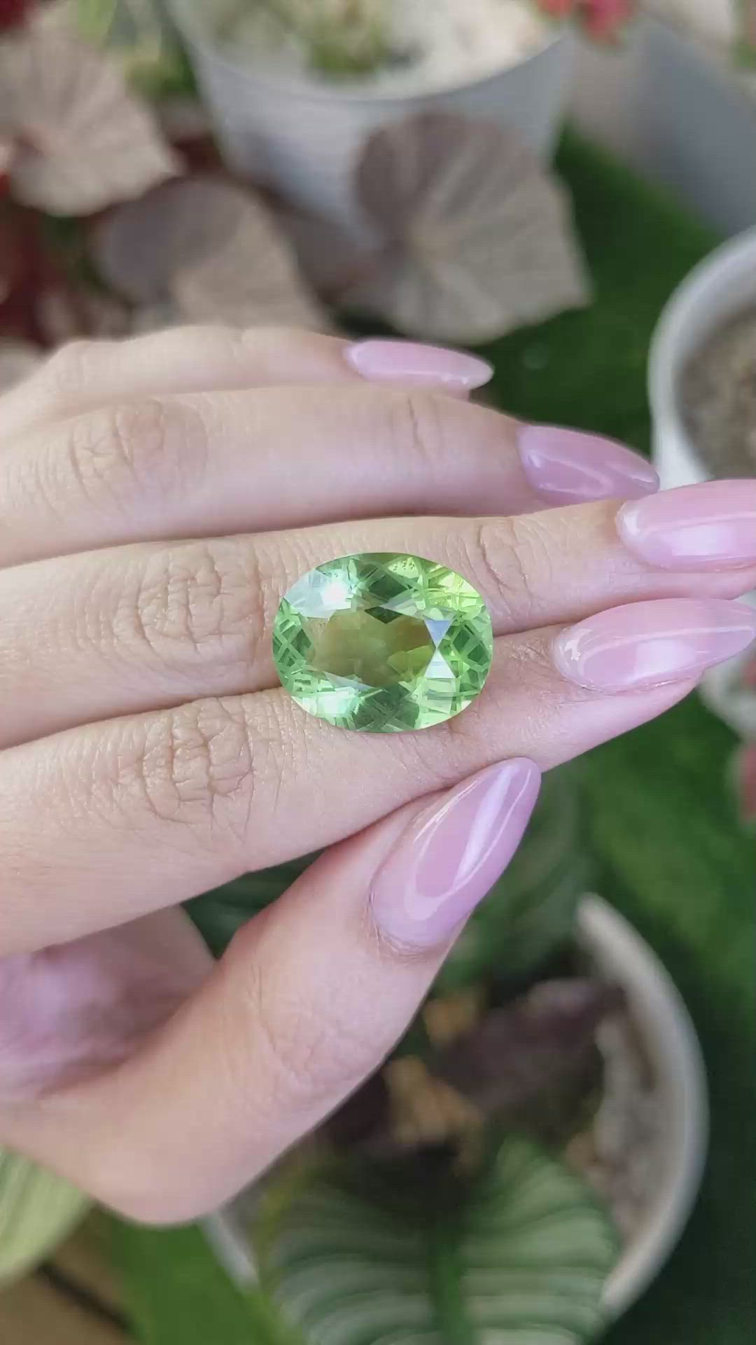 15.13 Ct. Green Prasiolite from Brazil Size Video
