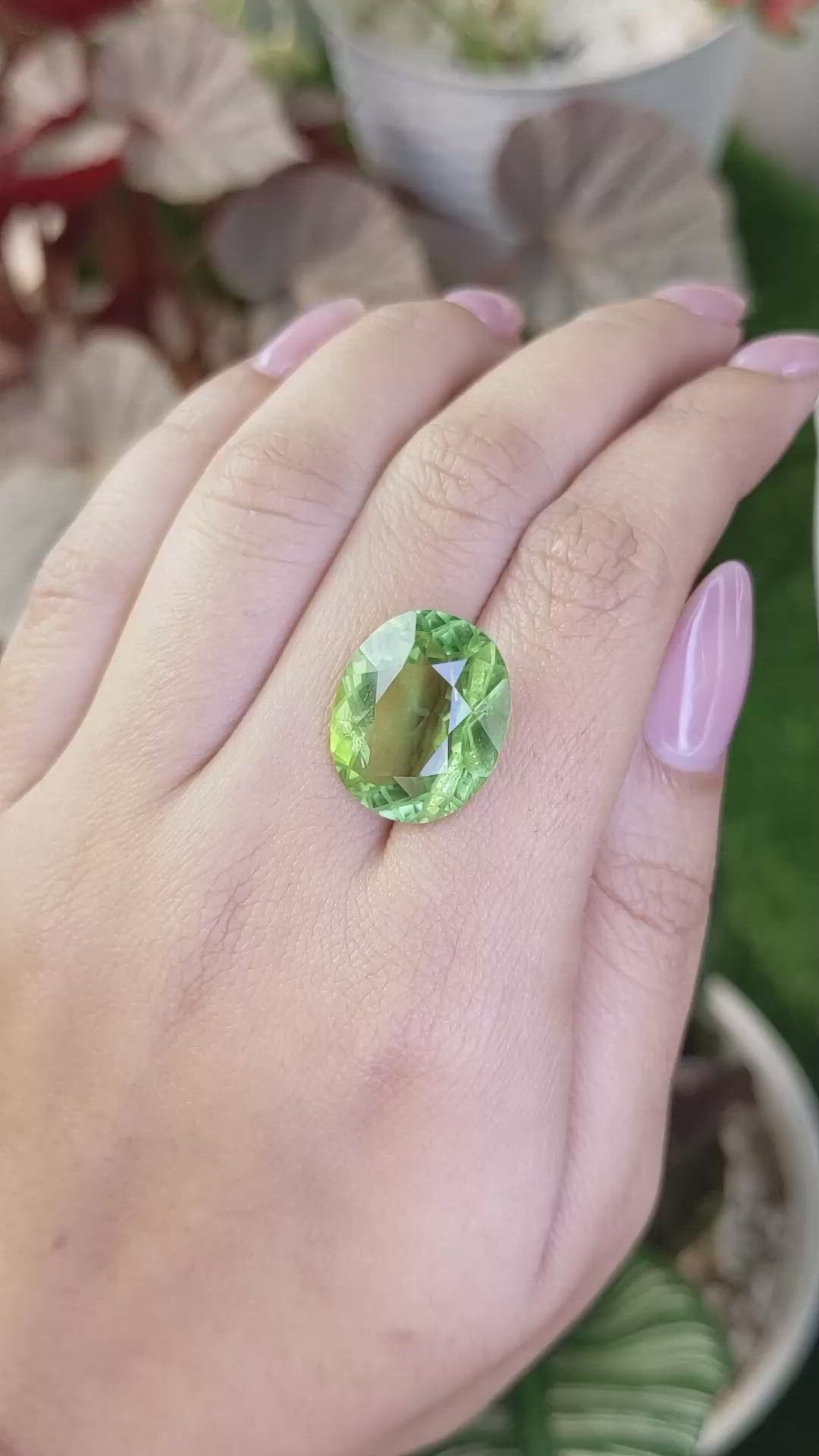 15.13 Ct. Green Prasiolite from Brazil Size Video